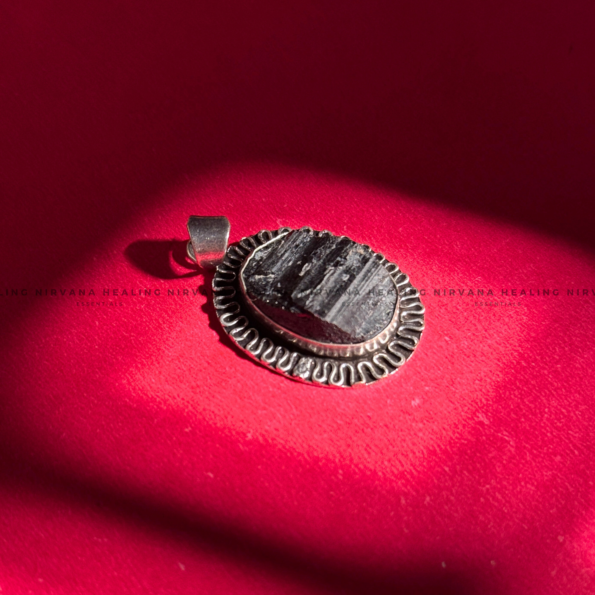 BLACK TOURMALINE RAW PENDANT (Protection, Grounding, Shielding And Growth) - Image 3