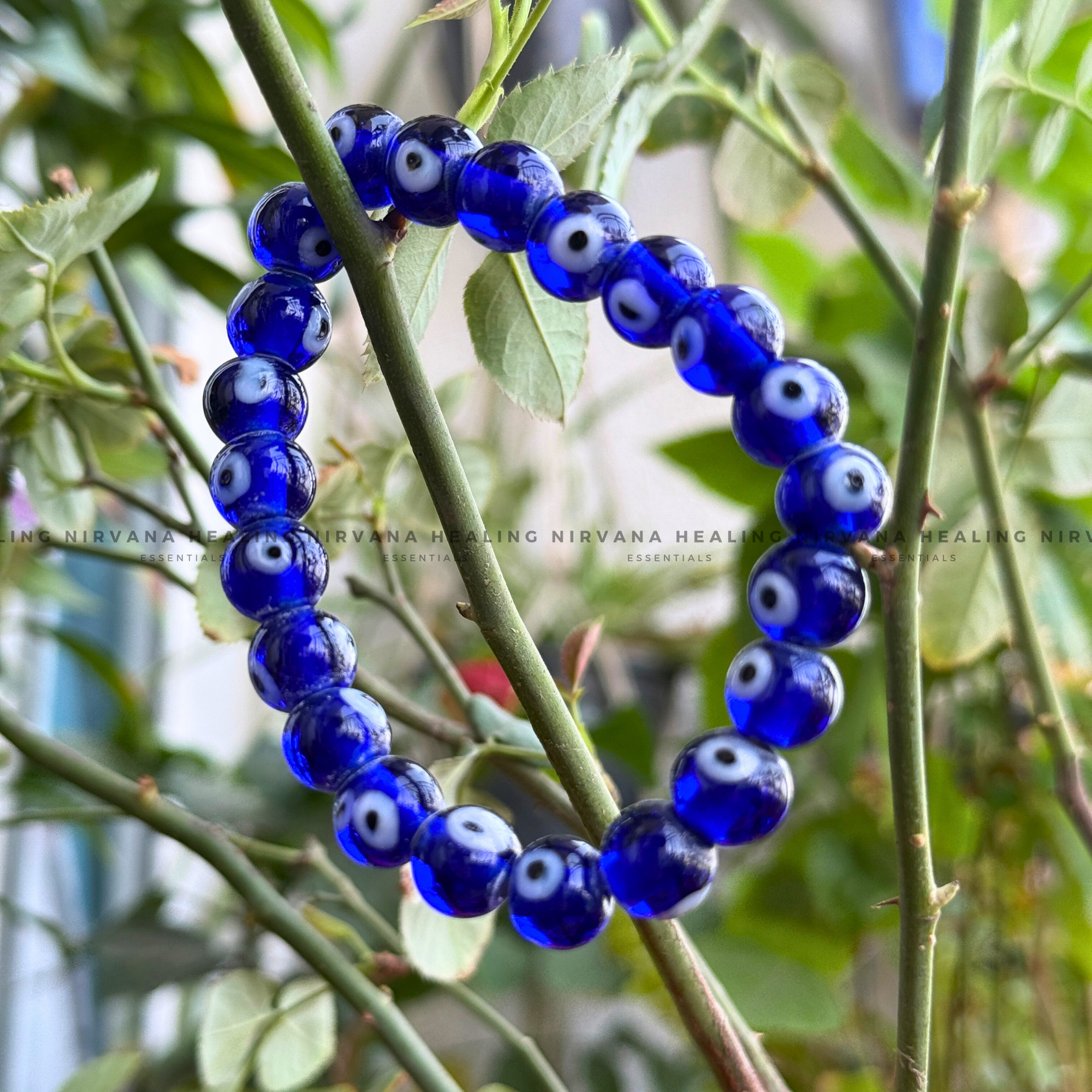 EVIL EYE ROUND BEADED BRACELET (Calm, Protection, Spiritual Balance) - Image 5
