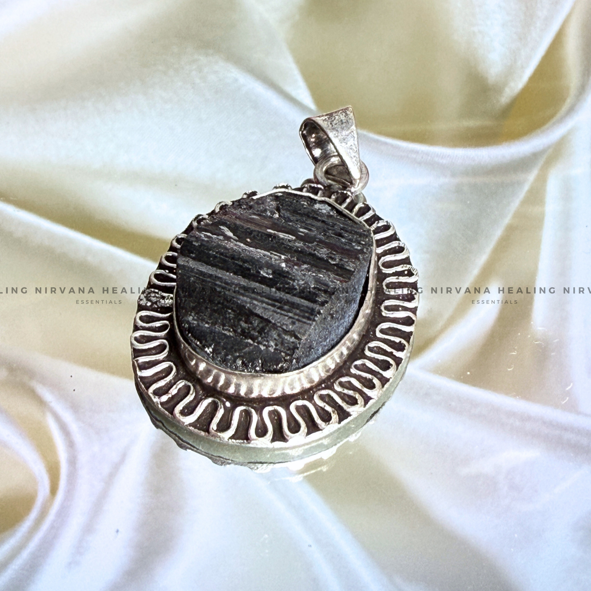 BLACK TOURMALINE RAW PENDANT (Protection, Grounding, Shielding And Growth) - Image 4