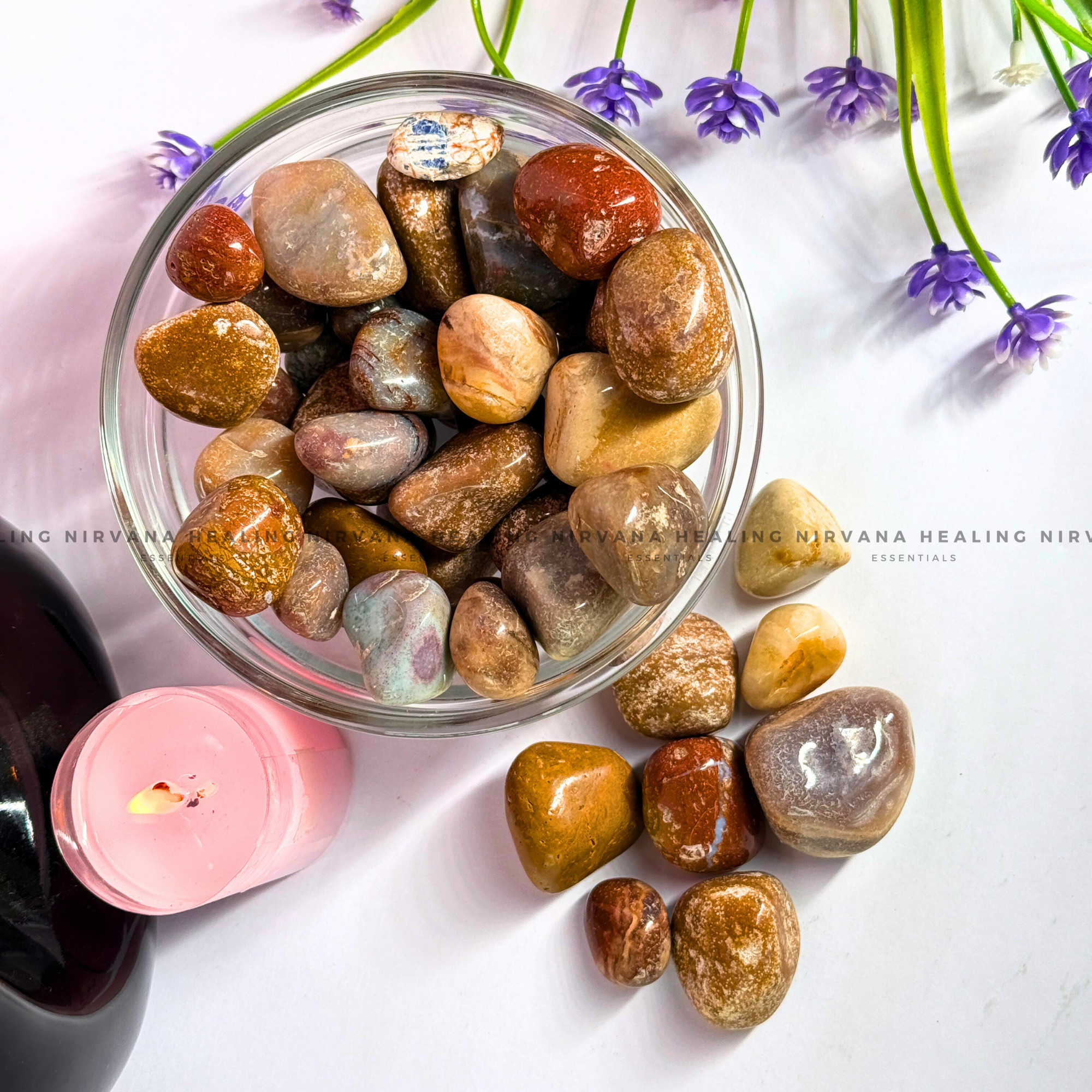 SUN NATURAL TUMBLE STONE (Creativity, Initiative, Grounding And Strength) - Image 5