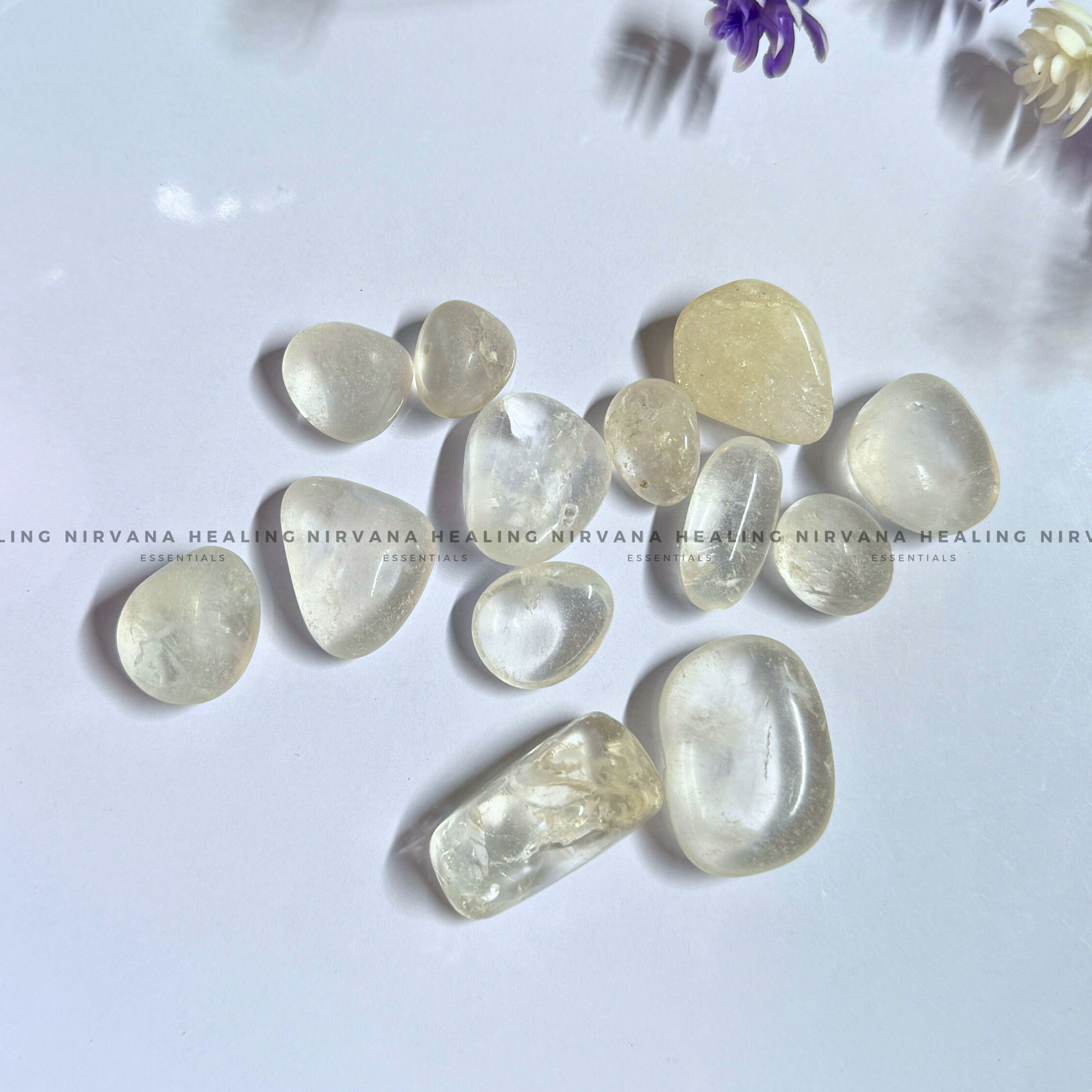 CLEAR QUARTZ TUMBLE STONES (Mental Clarity, Master Healer And Energy Amplifier).
- Image 5