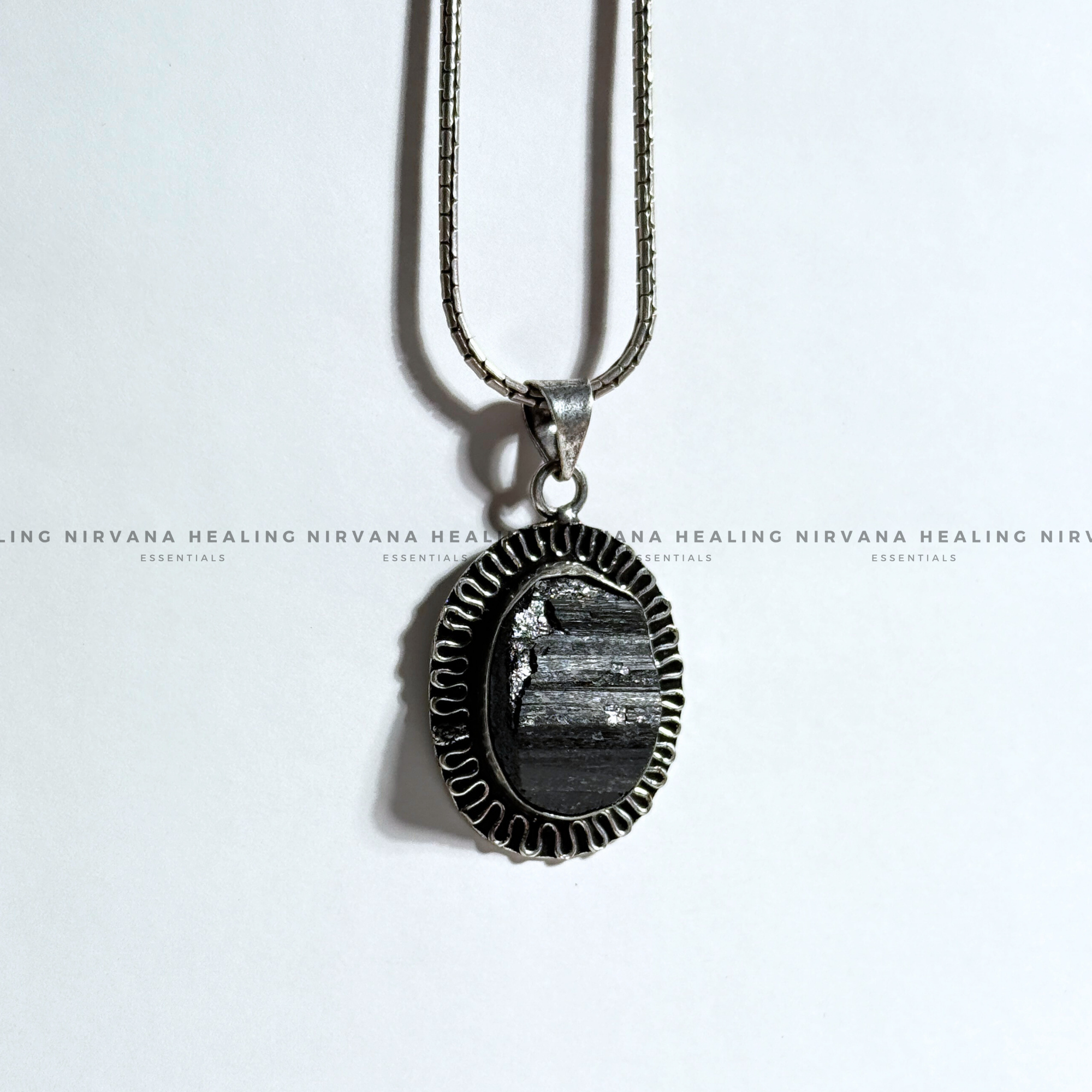 BLACK TOURMALINE RAW PENDANT (Protection, Grounding, Shielding And Growth) - Image 6