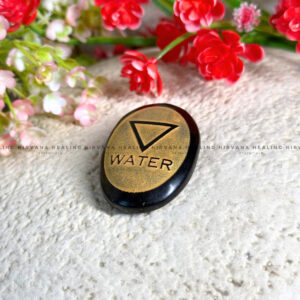BLACK TOURMALINE WATER ELEMENT ZIBU COIN (Protection, Grounding, Shielding And Growth)
