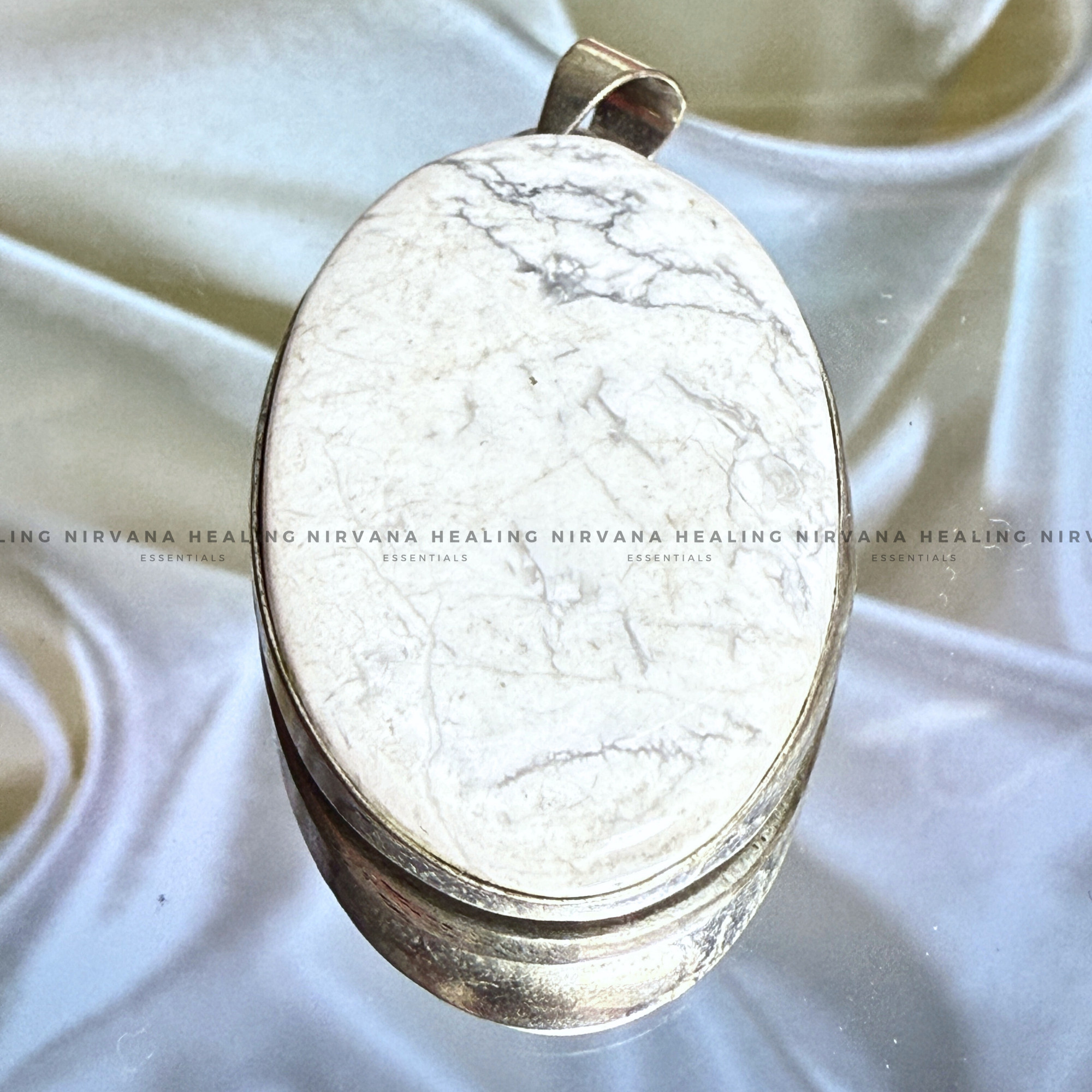 HOWLITE OVAL PENDANT (Peace, Sleep, Patience And Spiritual Awakening) - Image 8
