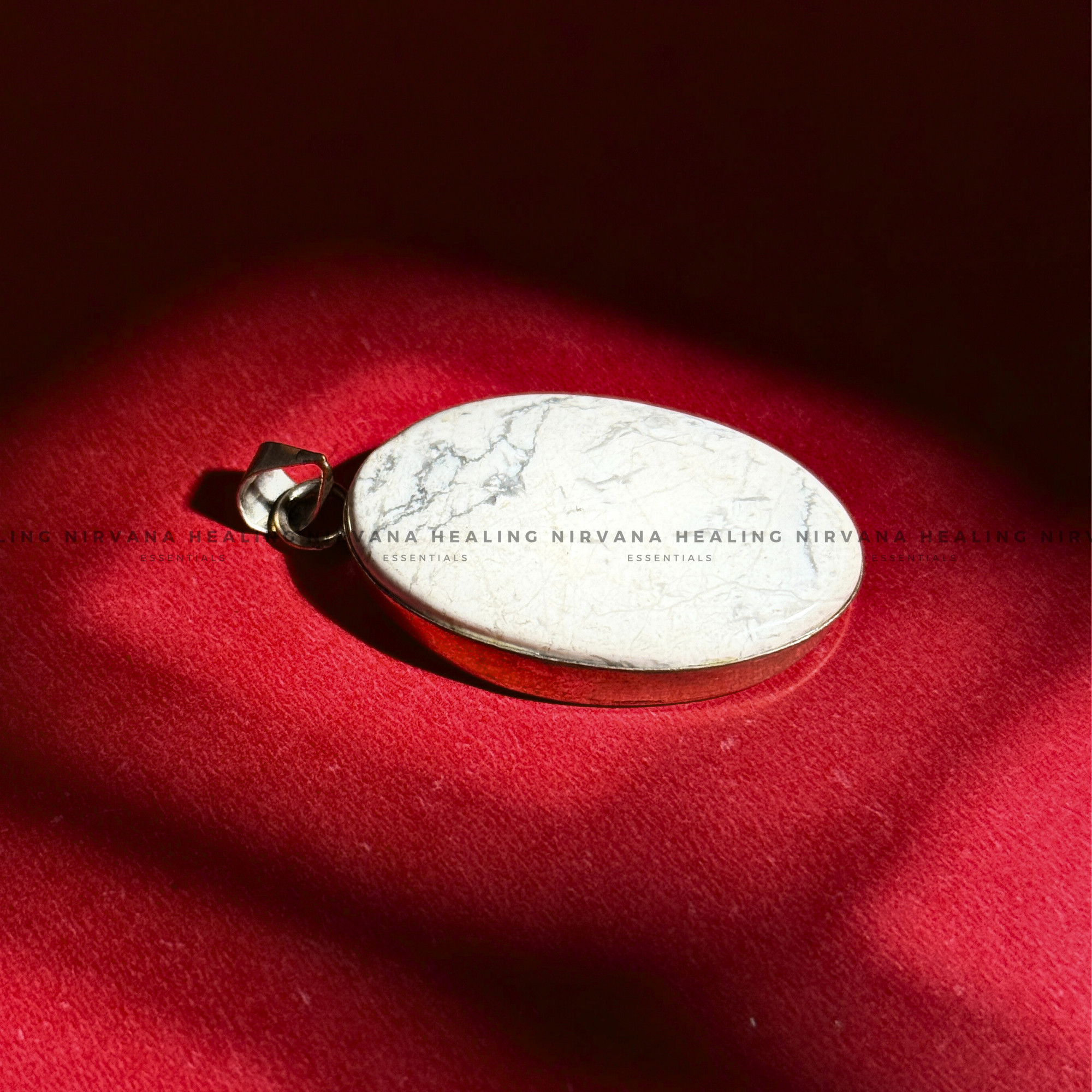 HOWLITE OVAL PENDANT (Peace, Sleep, Patience And Spiritual Awakening) - Image 2