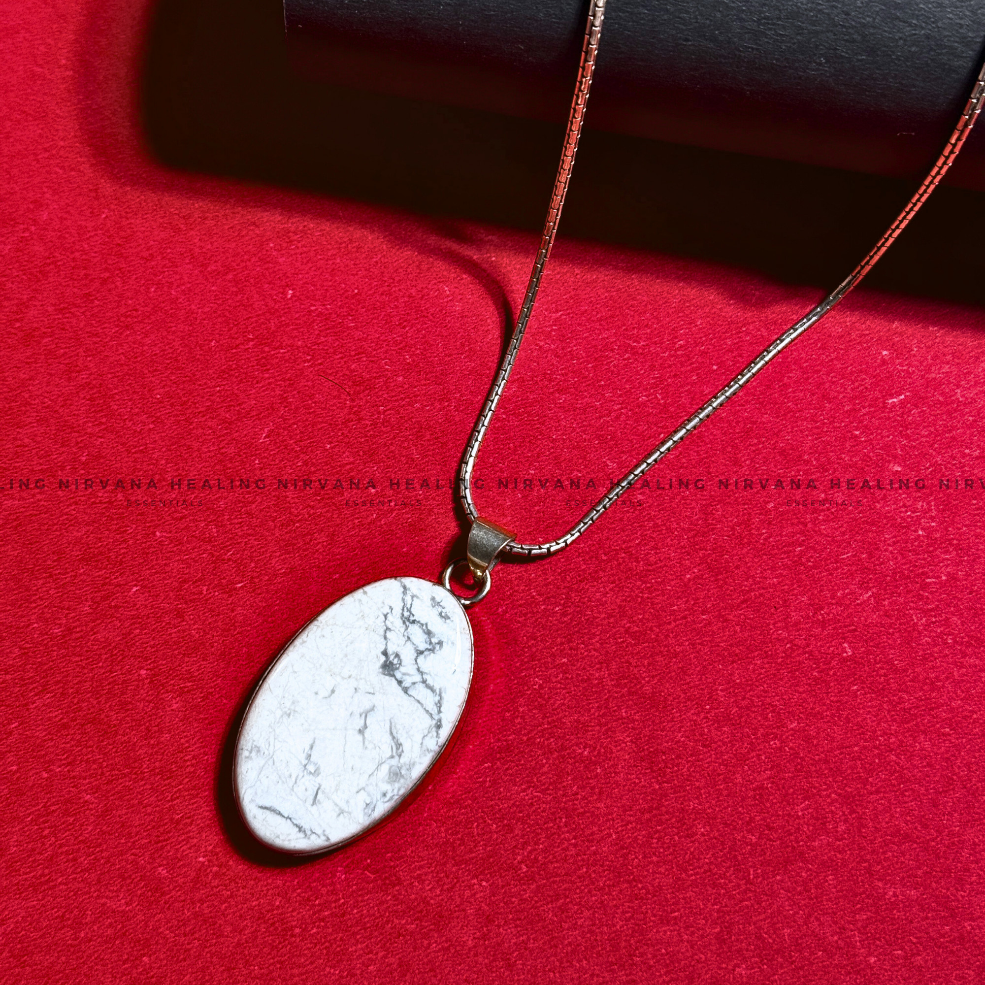 HOWLITE OVAL PENDANT (Peace, Sleep, Patience And Spiritual Awakening) - Image 5