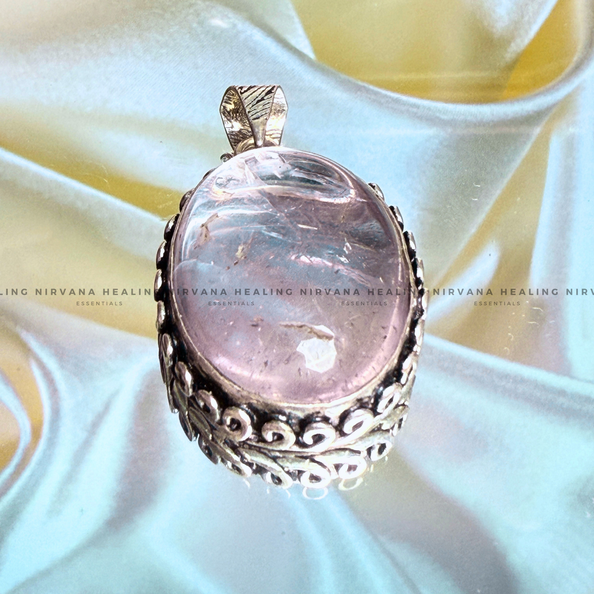 ROSE QUARTZ OVAL PENDANT (Love, Romance, Relationship And Emotion Balance) - Image 6