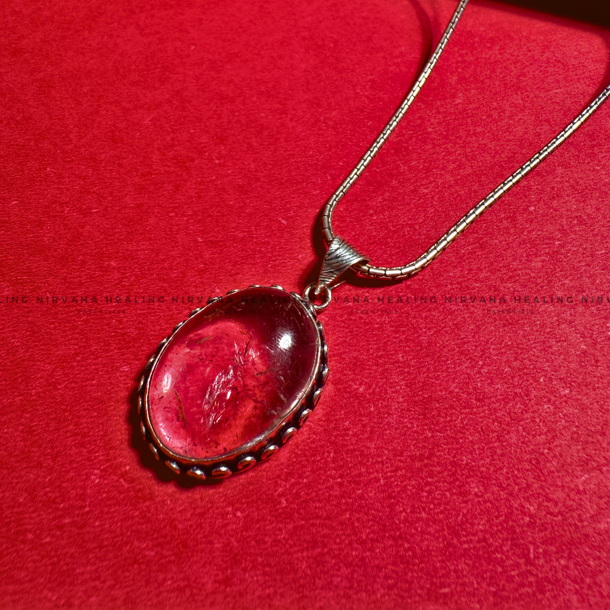 ROSE QUARTZ OVAL PENDANT (Love, Romance, Relationship And Emotion Balance) - Image 8