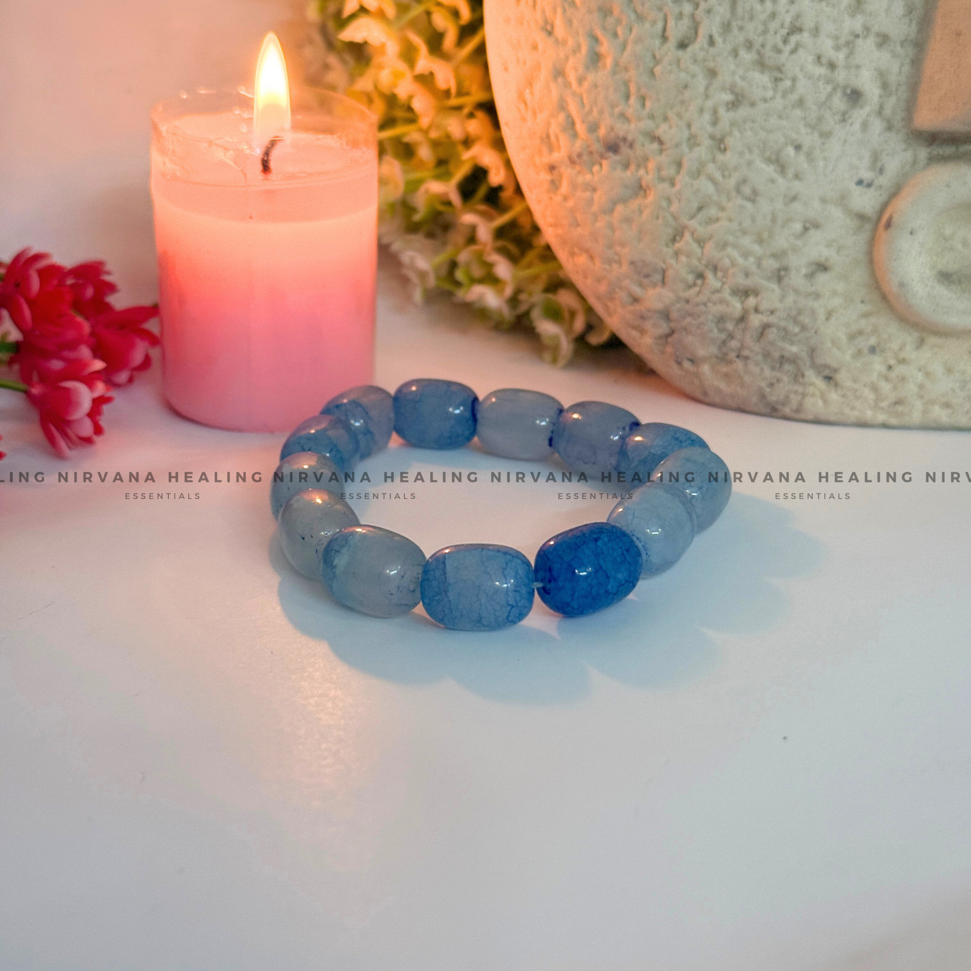BLUE APATITE OVAL BEADED BRACELET
(Goal Setting, Motivation, Manifestation, Communication).
- Image 4