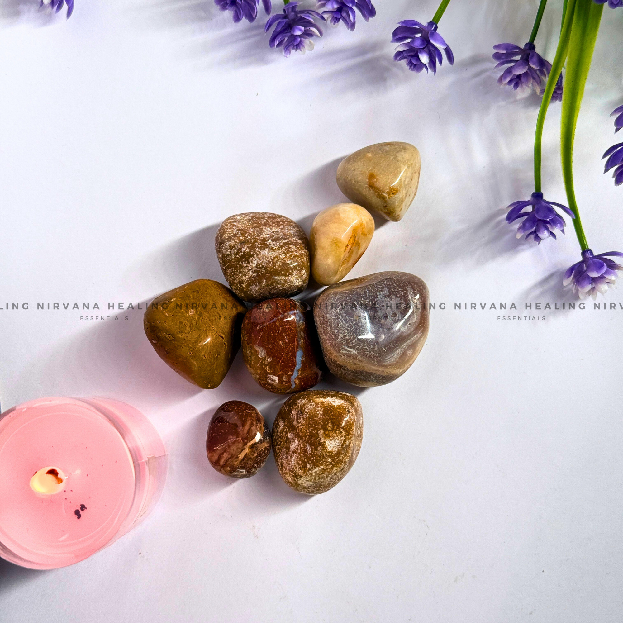 SUN NATURAL TUMBLE STONE (Creativity, Initiative, Grounding And Strength) - Image 4