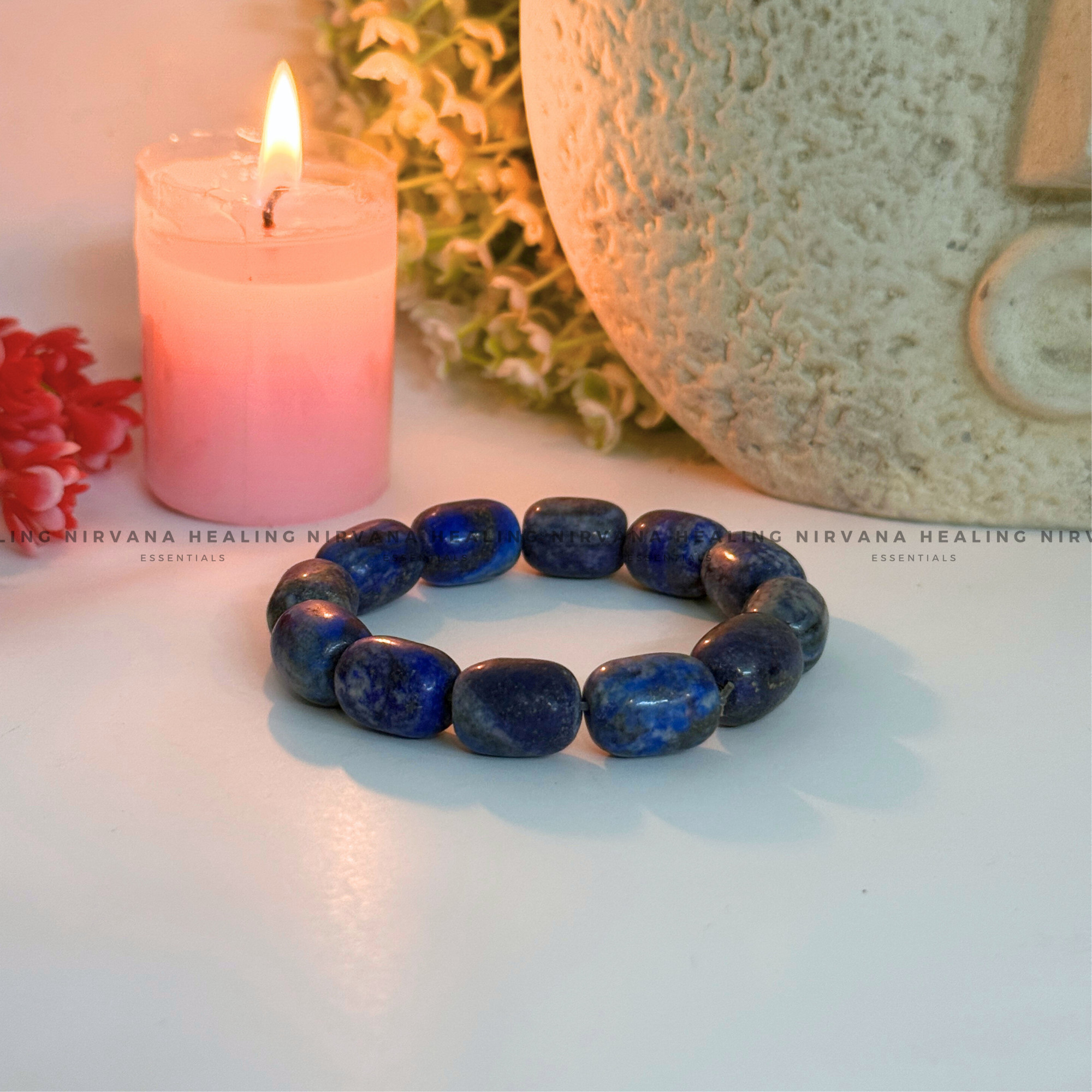 LAPIS LAZULI TUMBLE BRACELET (Communication, Truth, Ease Of Expression And Wisdom) - Image 3