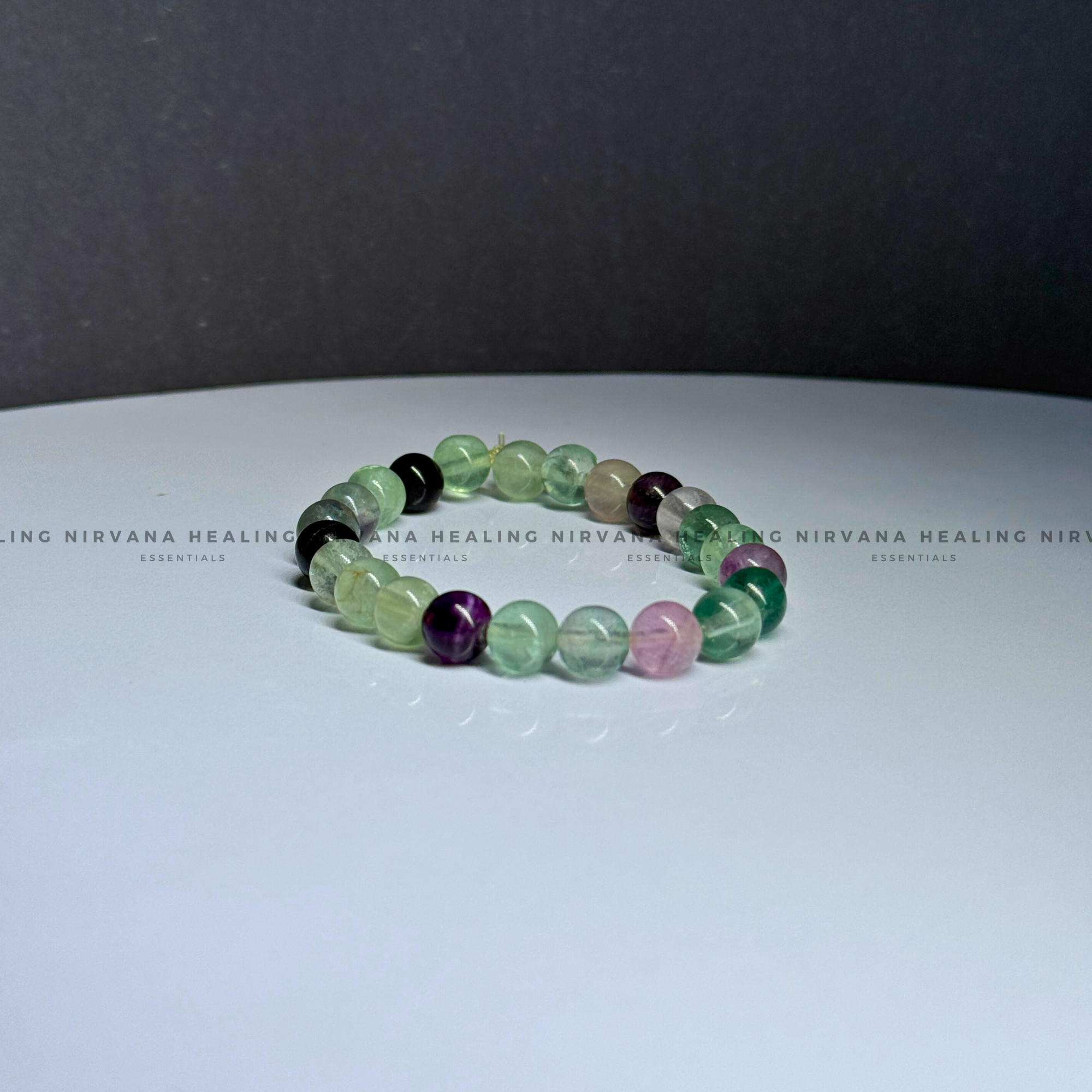 FLUORITE ROUND BEADED BRACELET (Concentration, Clarity, Memory And Studies). - Image 3