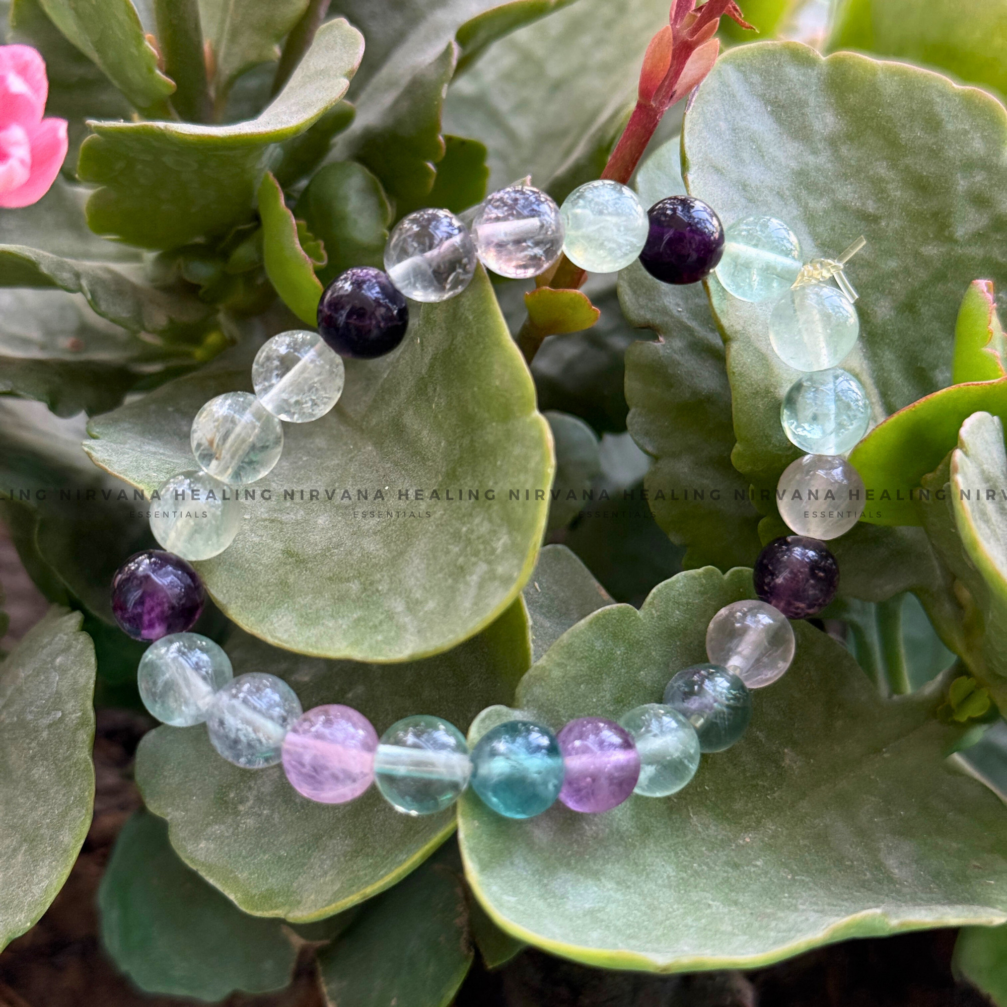 FLUORITE ROUND BEADED BRACELET (Concentration, Clarity, Memory And Studies). - Image 5