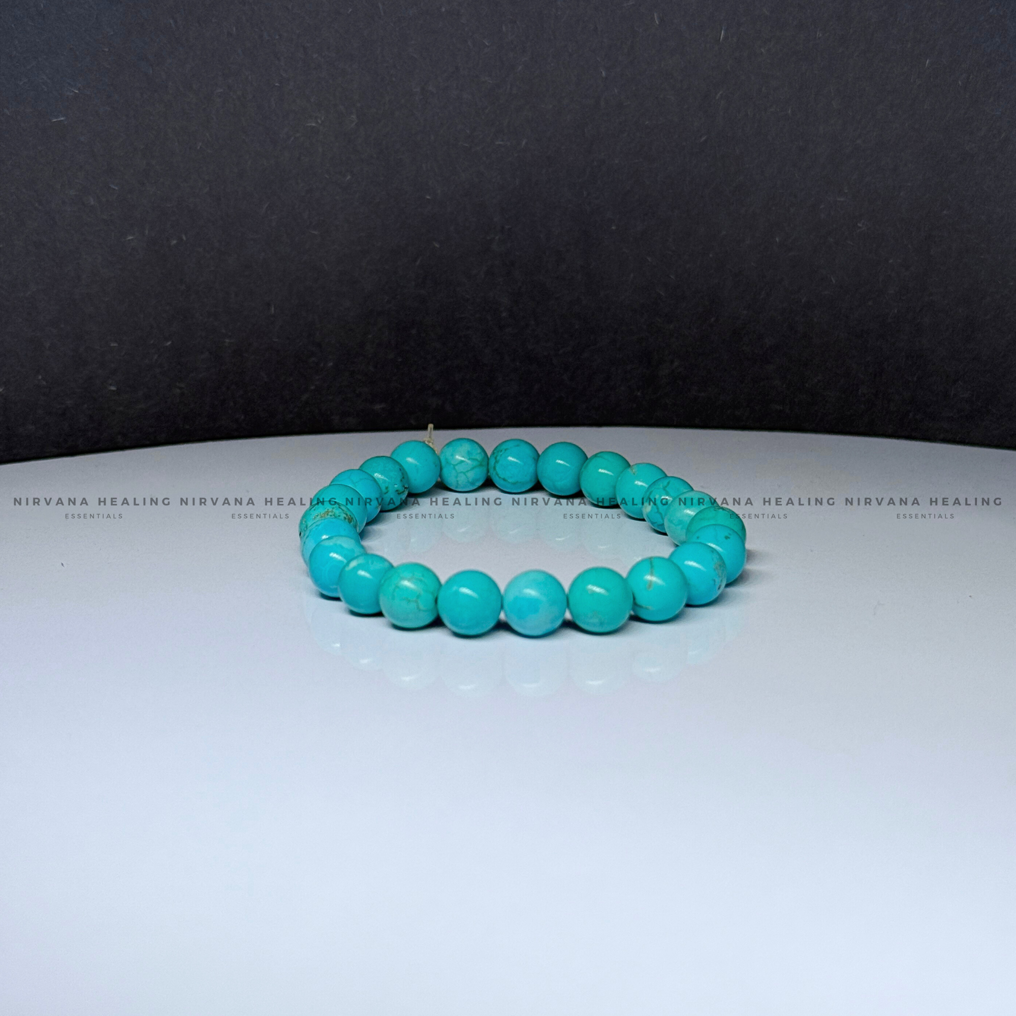 TURQUOISE ROUND BEADED BRACELET (Divine Protection, Psycho Gifts, Healing, Wisdom And Truth) - Image 3