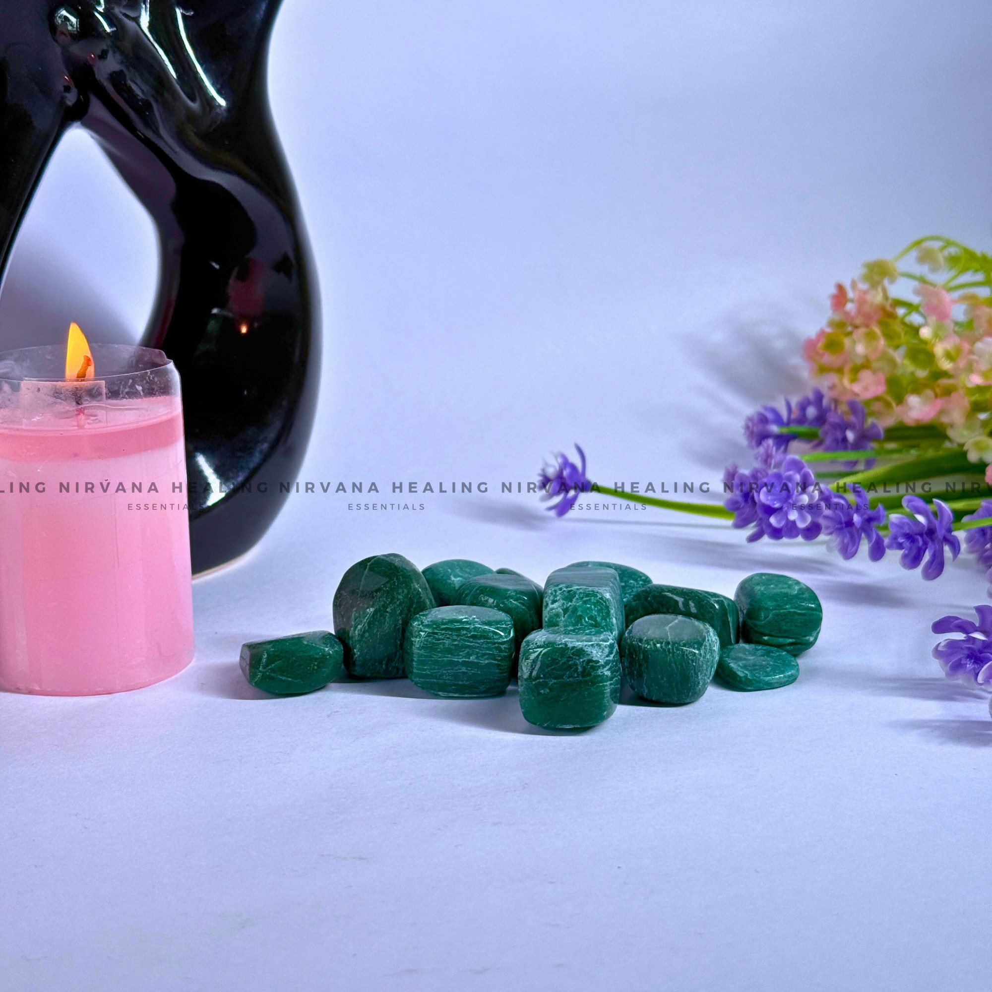 GREEN AVENTURINE JADE TUMBLE STONES (Luck, Money, Abundance, Career And Growth). - Image 5