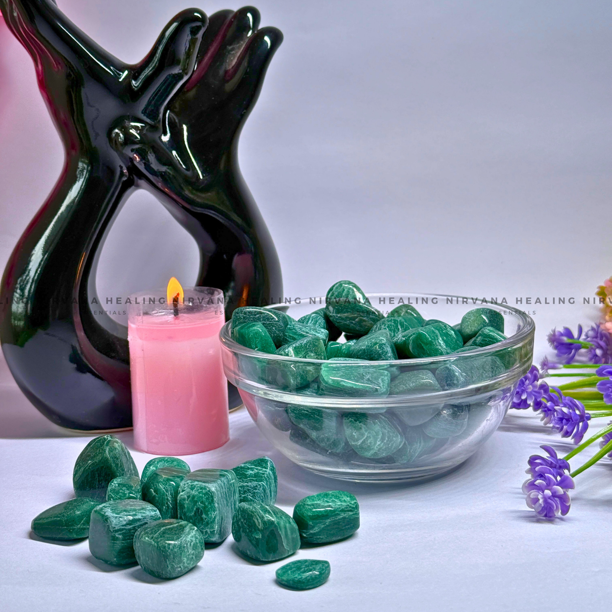 GREEN AVENTURINE JADE TUMBLE STONES (Luck, Money, Abundance, Career And Growth). - Image 4