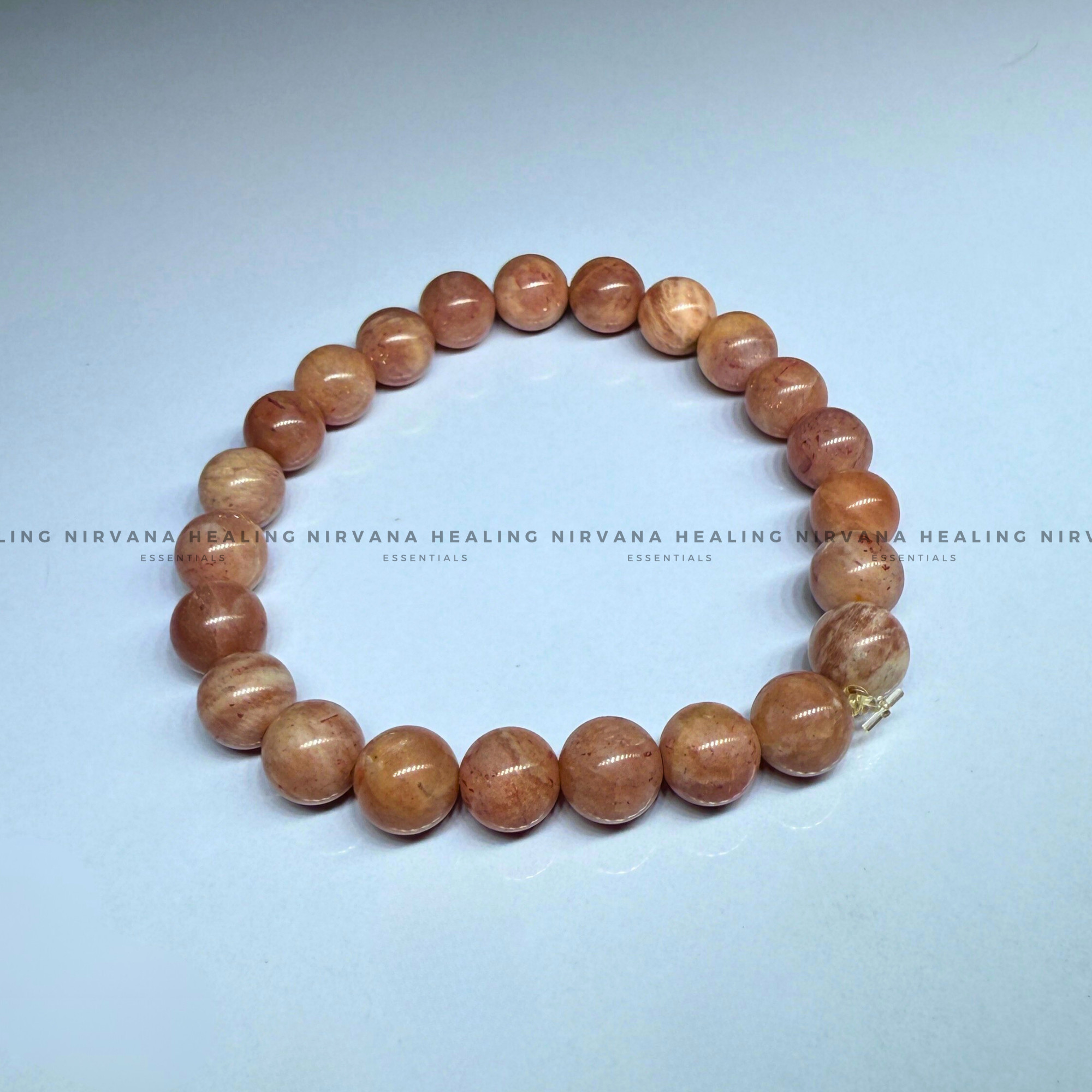RHODONITE ROUND BEADED BRACELET (Compassion, Emotional Healing, Loving Vibration And Self Love) - Image 3