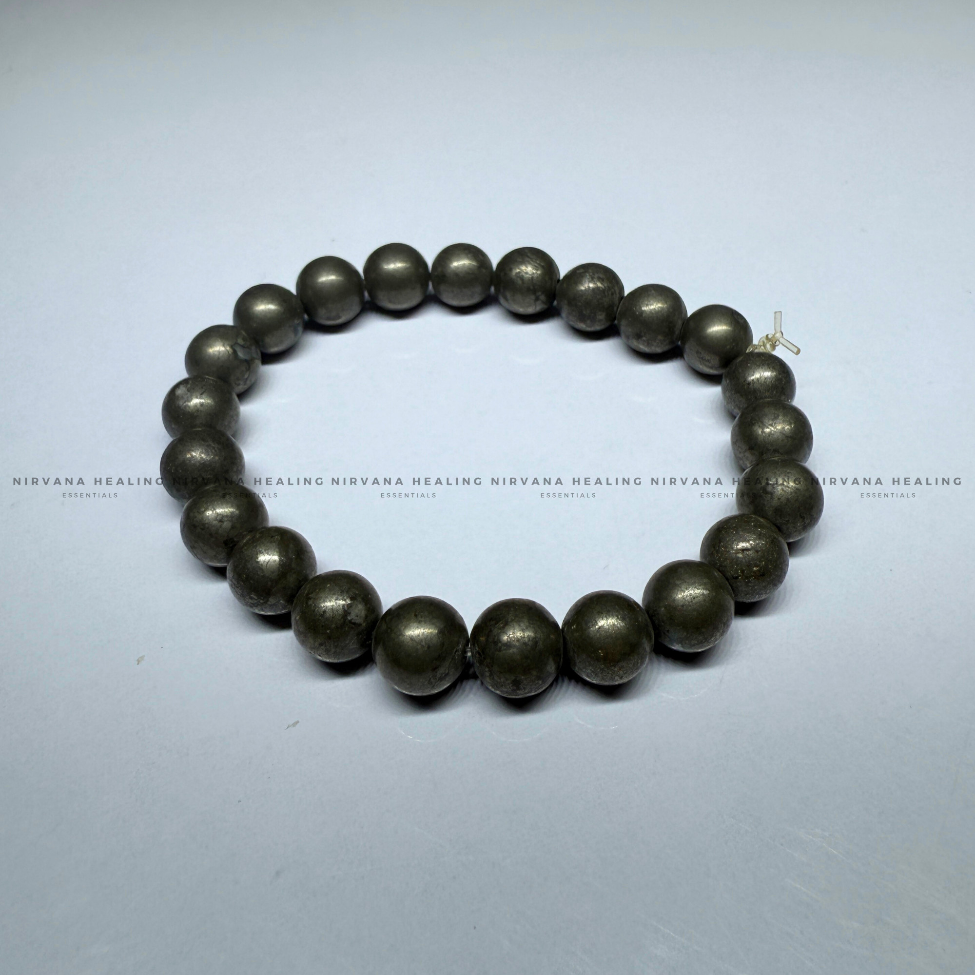 PYRITE ROUND BEADED BRACELET (Money Magnet, Prosperity, Fame And Abundance).
- Image 3