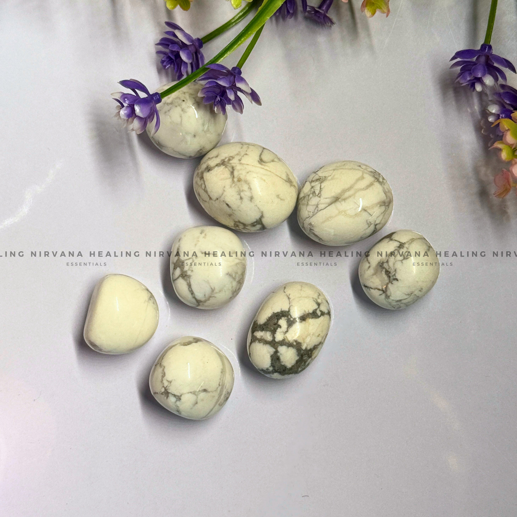 HOWLITE TUMBLE STONES (Peace, Sleep, Patience And Spiritual Awakening) - Image 2