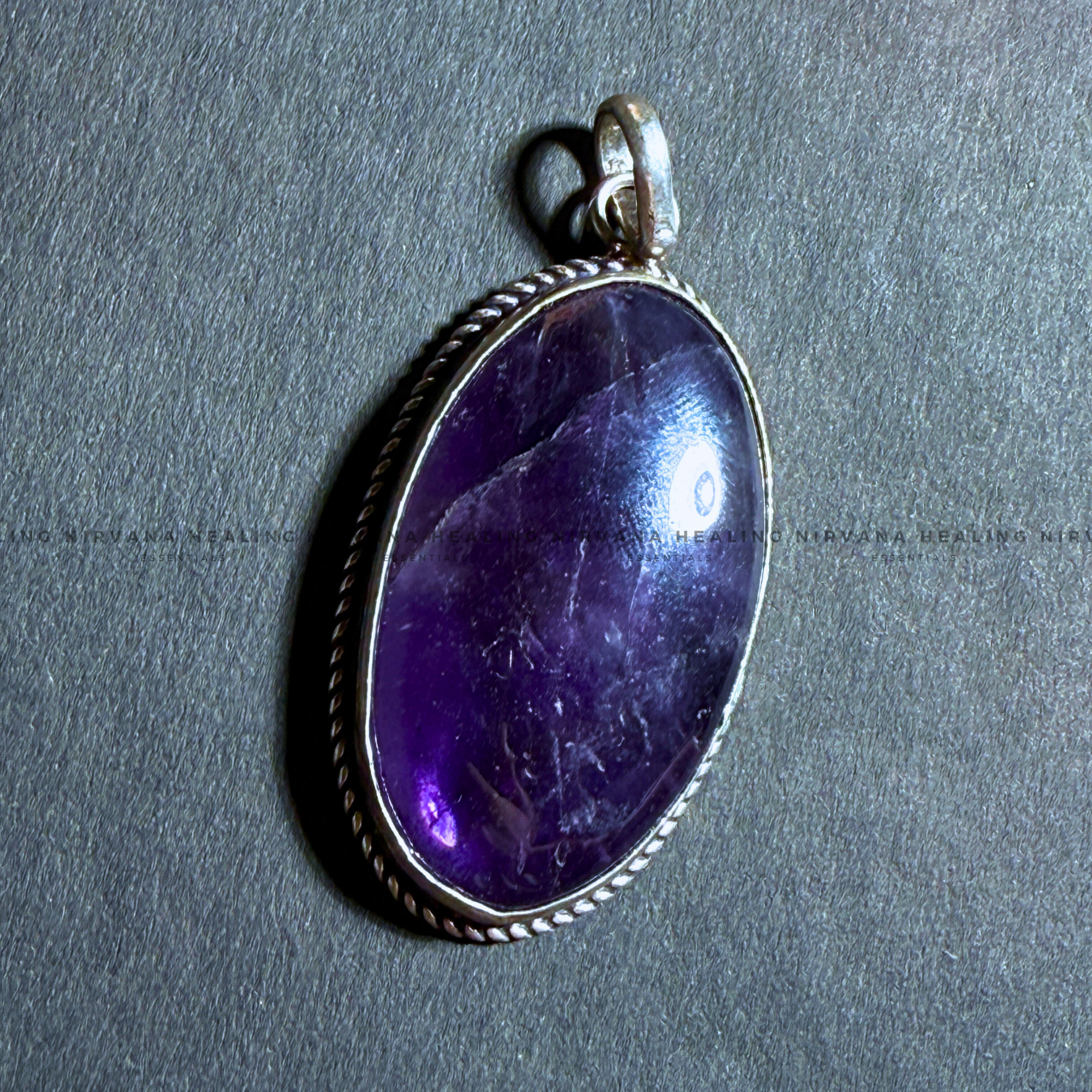 AMETHYST OVAL SHAPED PENDANT (Meditation, Stress Reduction, Intuition And Manifestation)
- Image 3