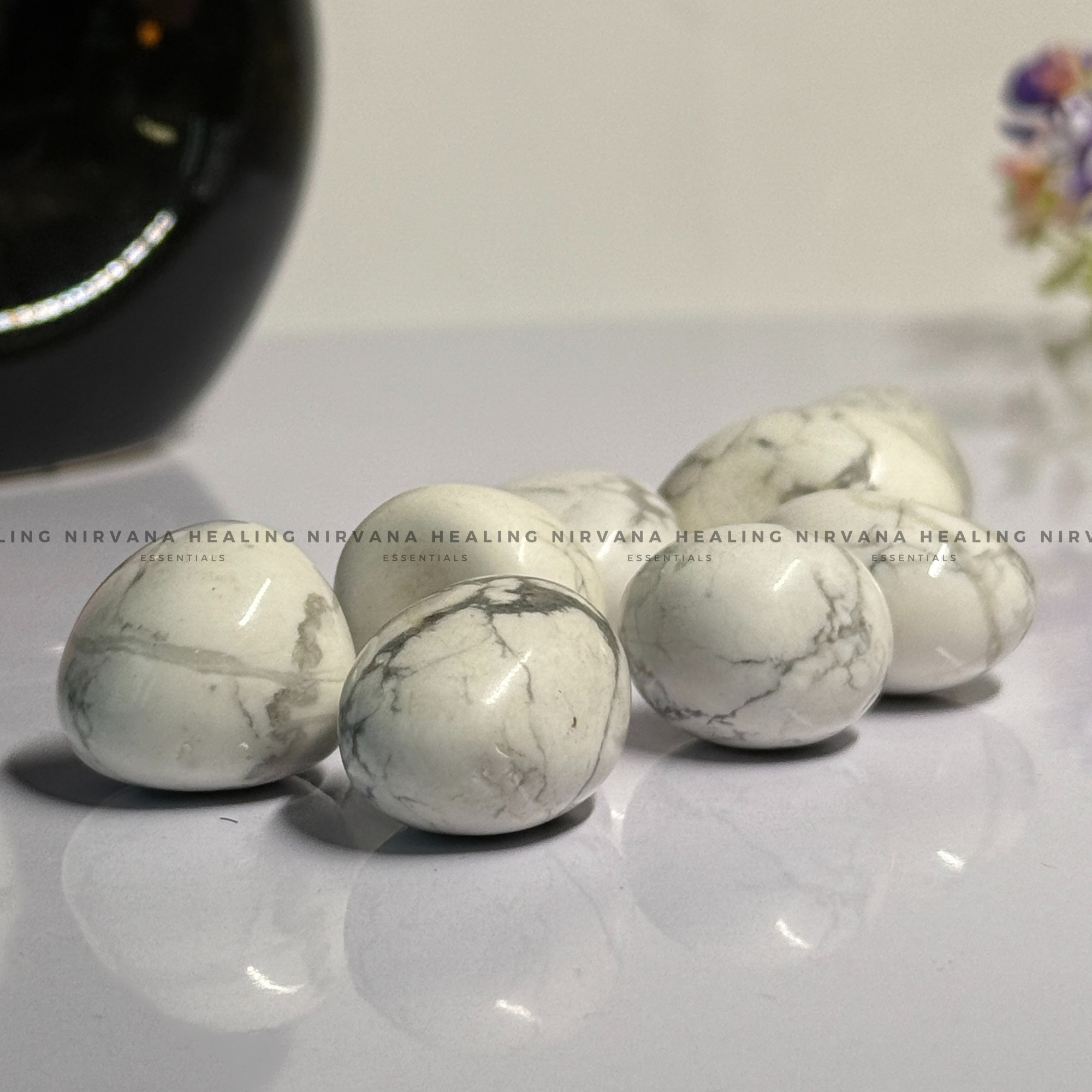 HOWLITE TUMBLE STONES (Peace, Sleep, Patience And Spiritual Awakening) - Image 5