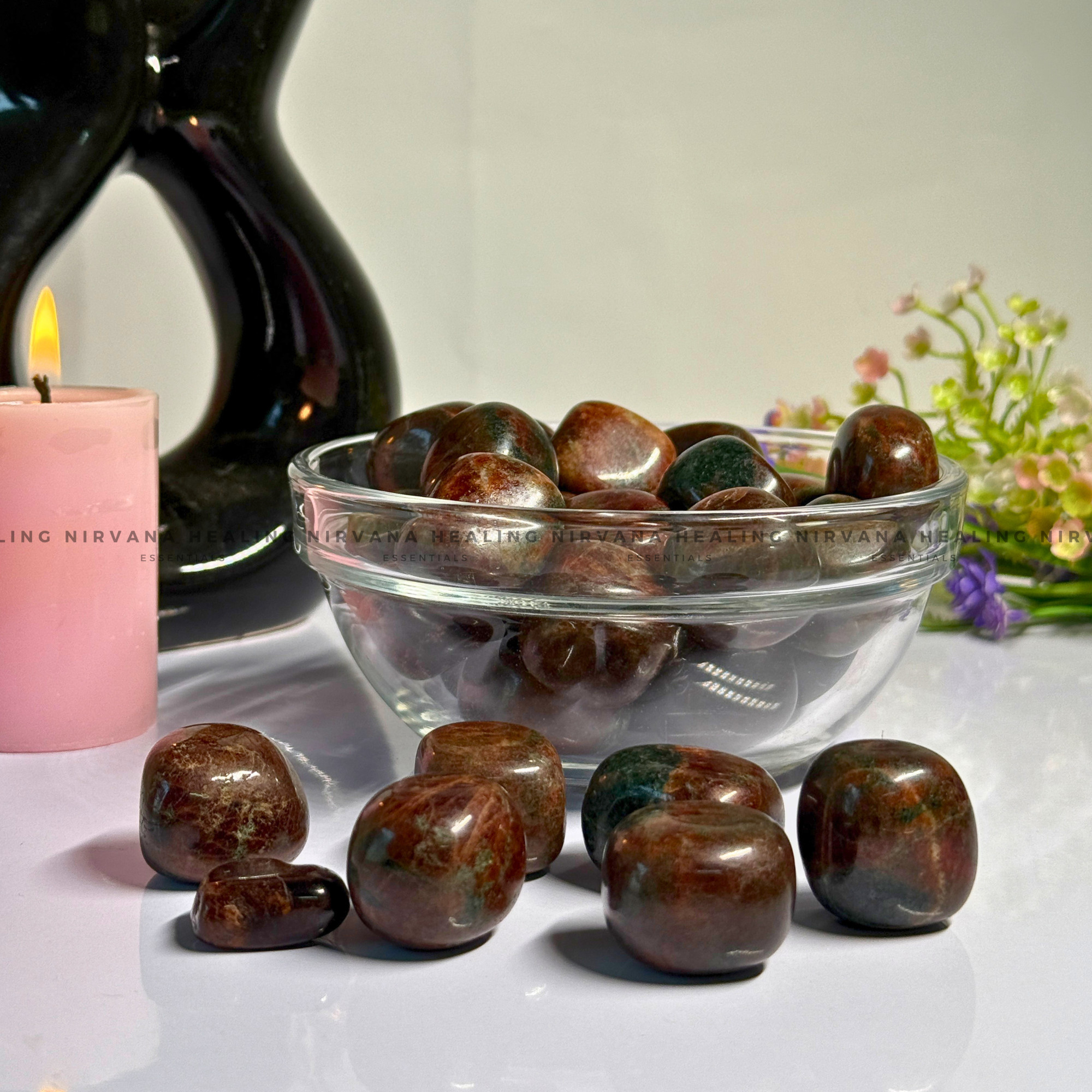 GARNET RED TUMBLE STONES (Commitment, Passion, Grounding And Courage) - Image 2