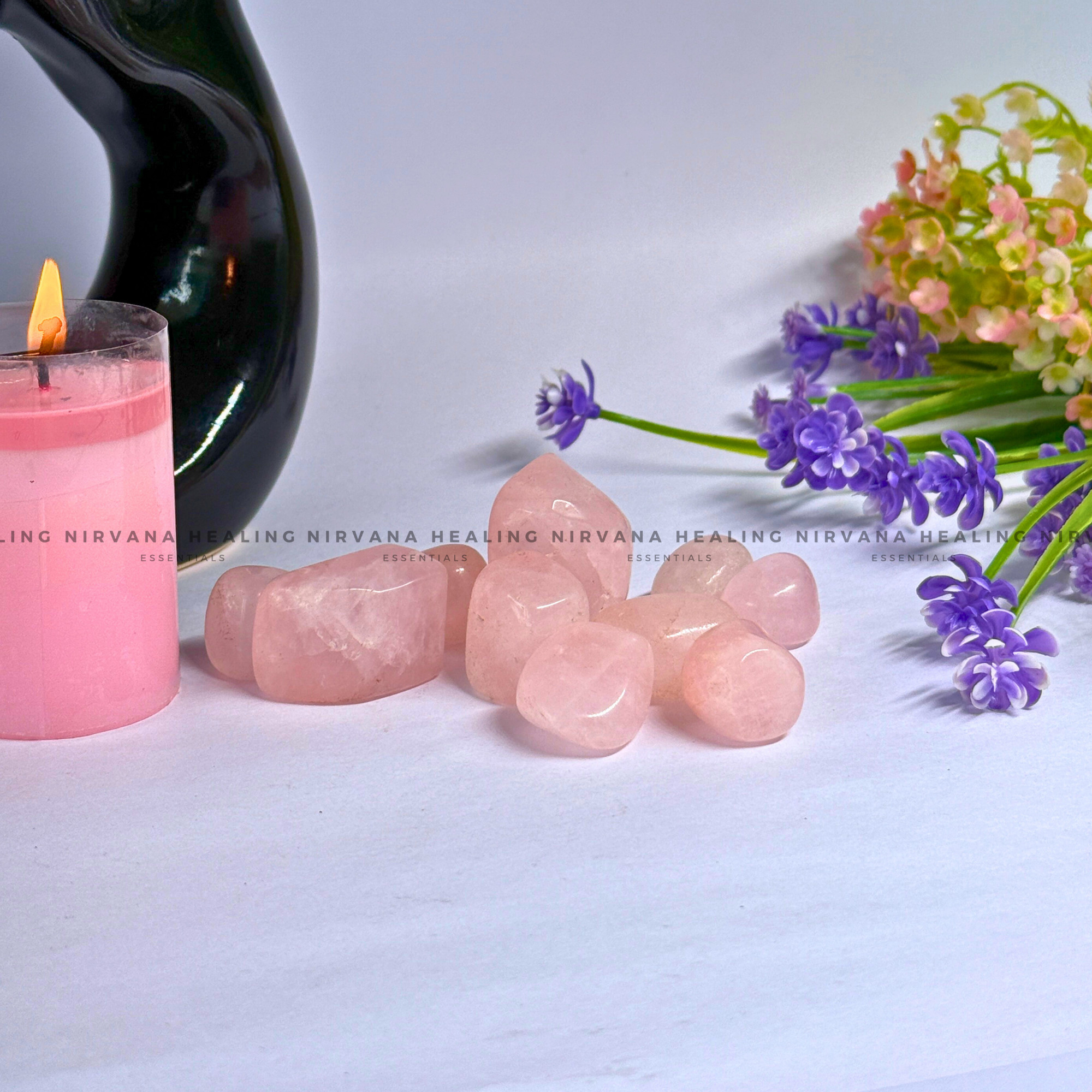 ROSE QUARTZ TUMBLE HEALING STONE (Love, Romance, Relationship, Emotion And Balance) - Image 3