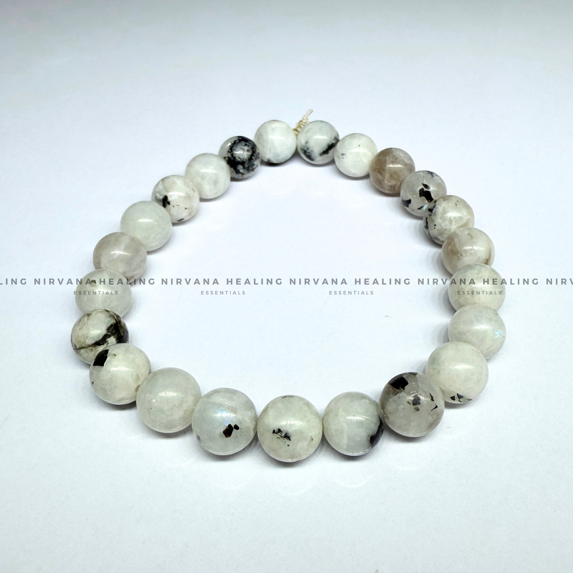MOONSTONE ROUND BEADED BRACELET (Emotional Stability, Feminine Energy, New Beginnings)
- Image 3