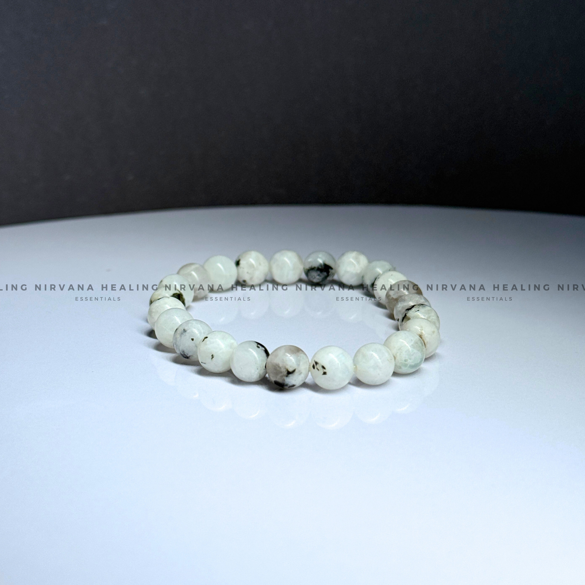 MOONSTONE ROUND BEADED BRACELET (Emotional Stability, Feminine Energy, New Beginnings)
- Image 2