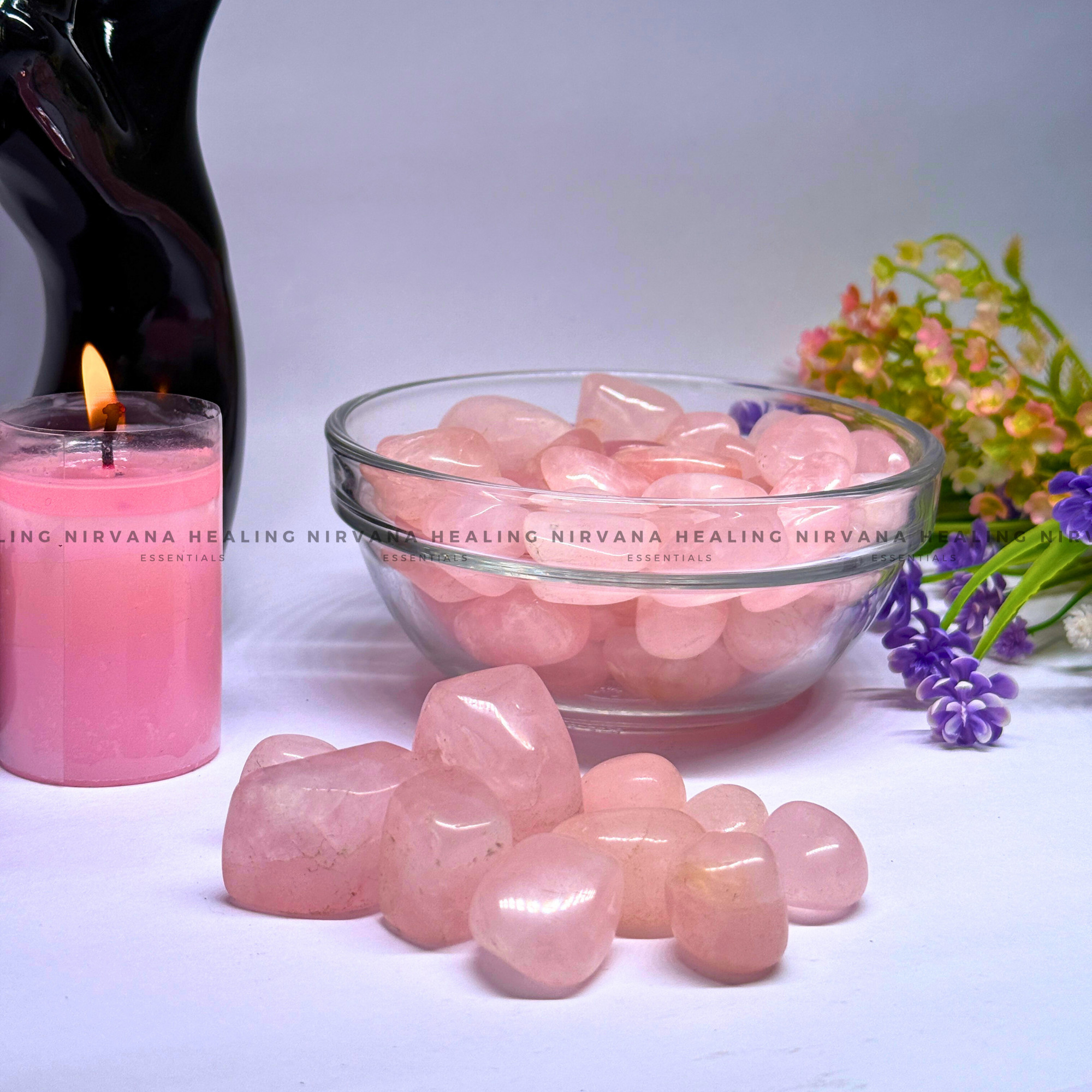 ROSE QUARTZ TUMBLE HEALING STONE (Love, Romance, Relationship, Emotion And Balance) - Image 6