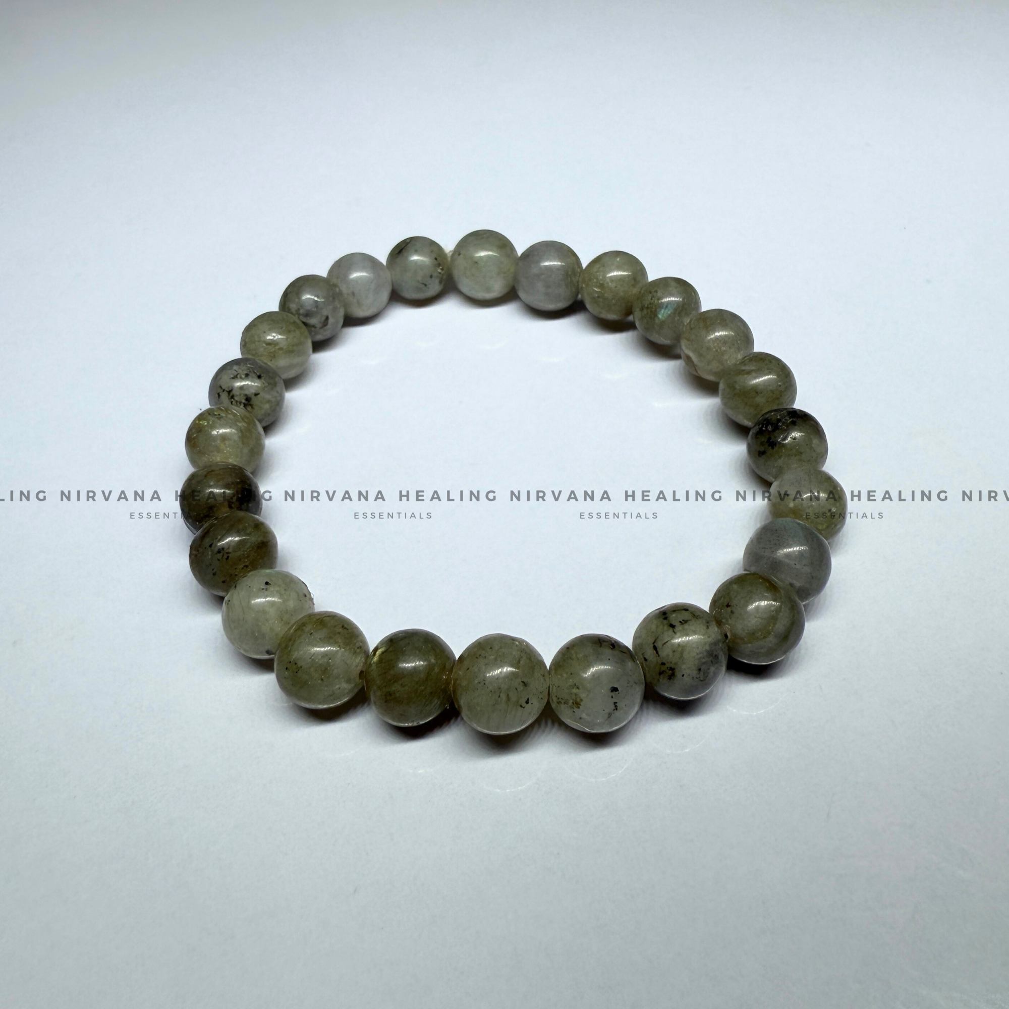 LABRADORITE ROUND BEADED BRACELET (Intuition, Inner Power And Transformation) - Image 2