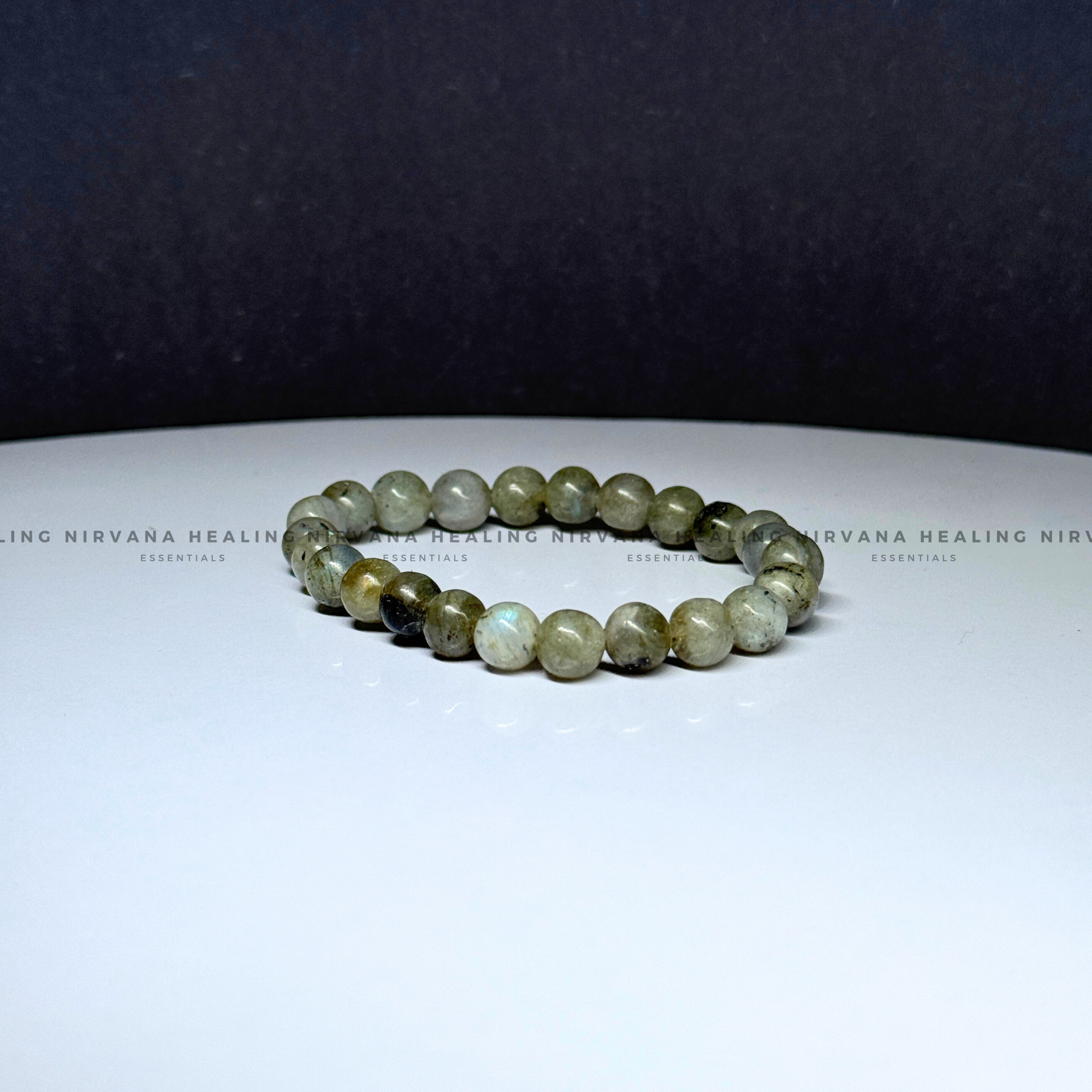 LABRADORITE ROUND BEADED BRACELET (Intuition, Inner Power And Transformation) - Image 4
