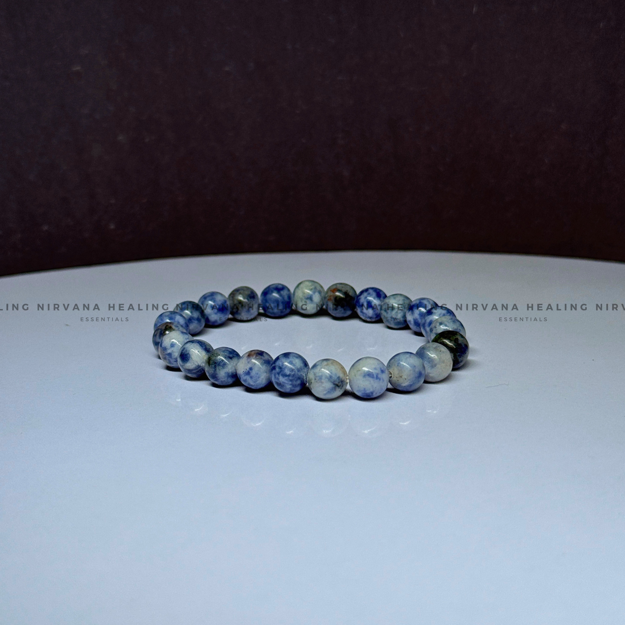 SODALITE ROUND BEADED BRACELET (Sodalite Creativity, Expression, Logic And Communication) - Image 4