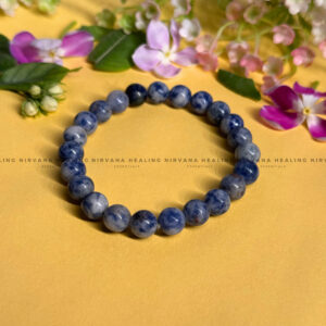 SODALITE ROUND BEADED BRACELET (Sodalite Creativity, Expression, Logic And Communication)