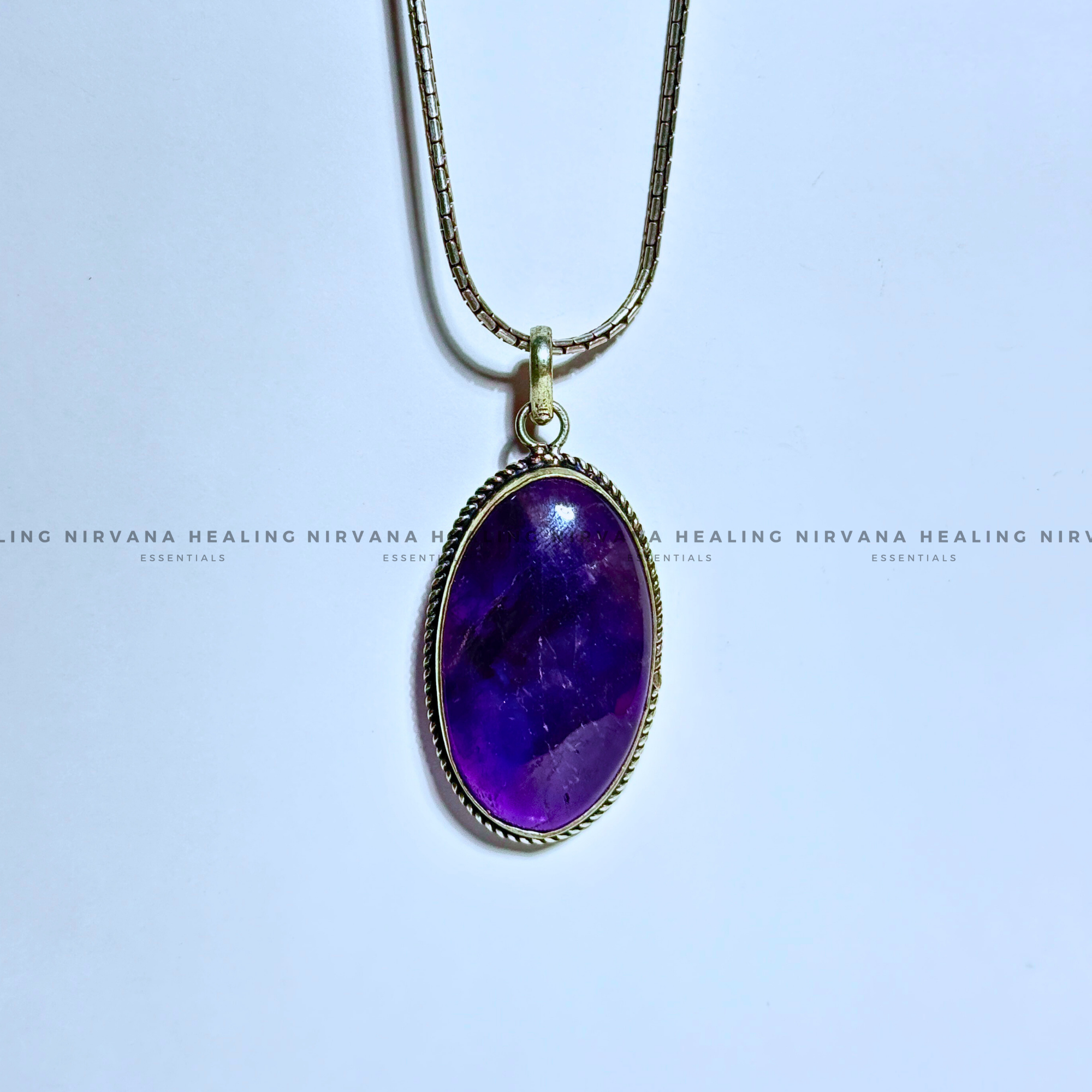AMETHYST OVAL SHAPED PENDANT (Meditation, Stress Reduction, Intuition And Manifestation)
- Image 7
