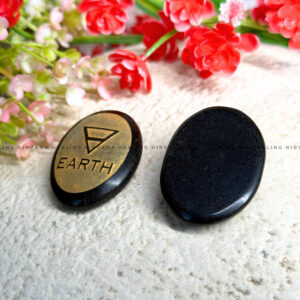 BLACK TOURMALINE EARTH ELEMENT ZIBU COIN (Protection, Grounding, Shielding And Growth)