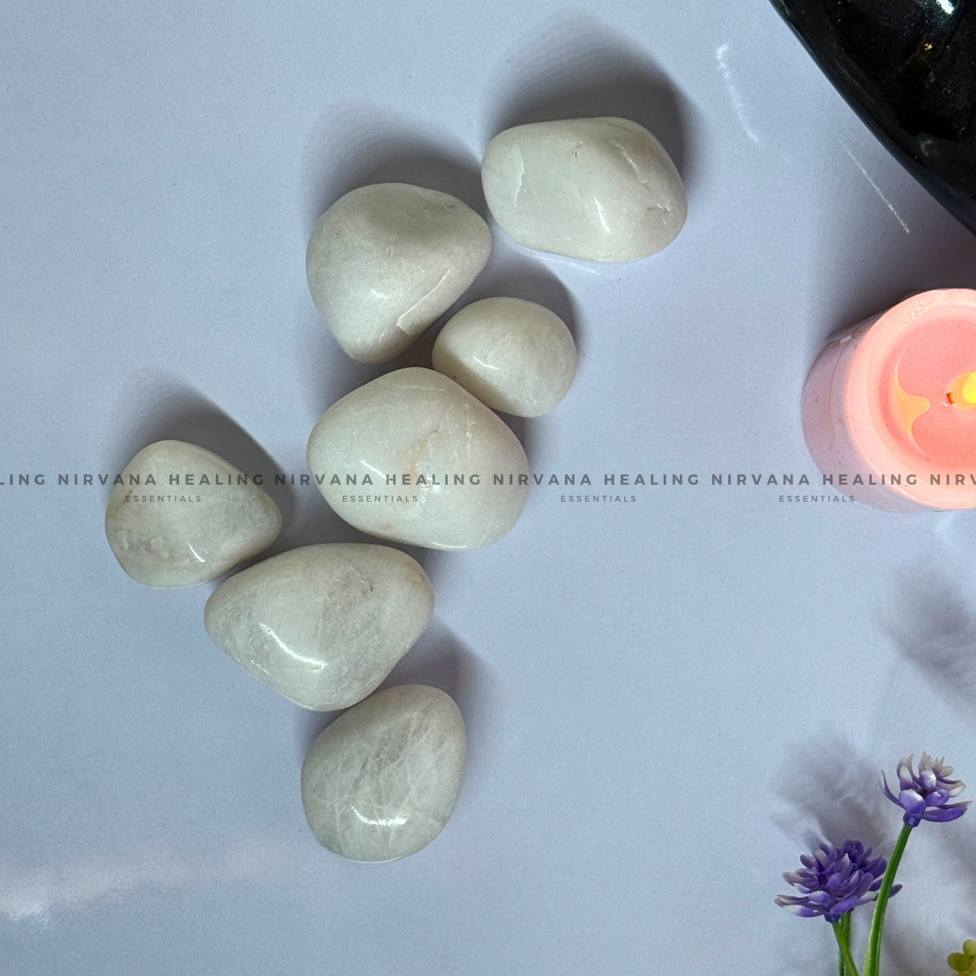 WHITE AGATE TUMBLE STONES (Calmness, Protection, Balance And Grace) - Image 4