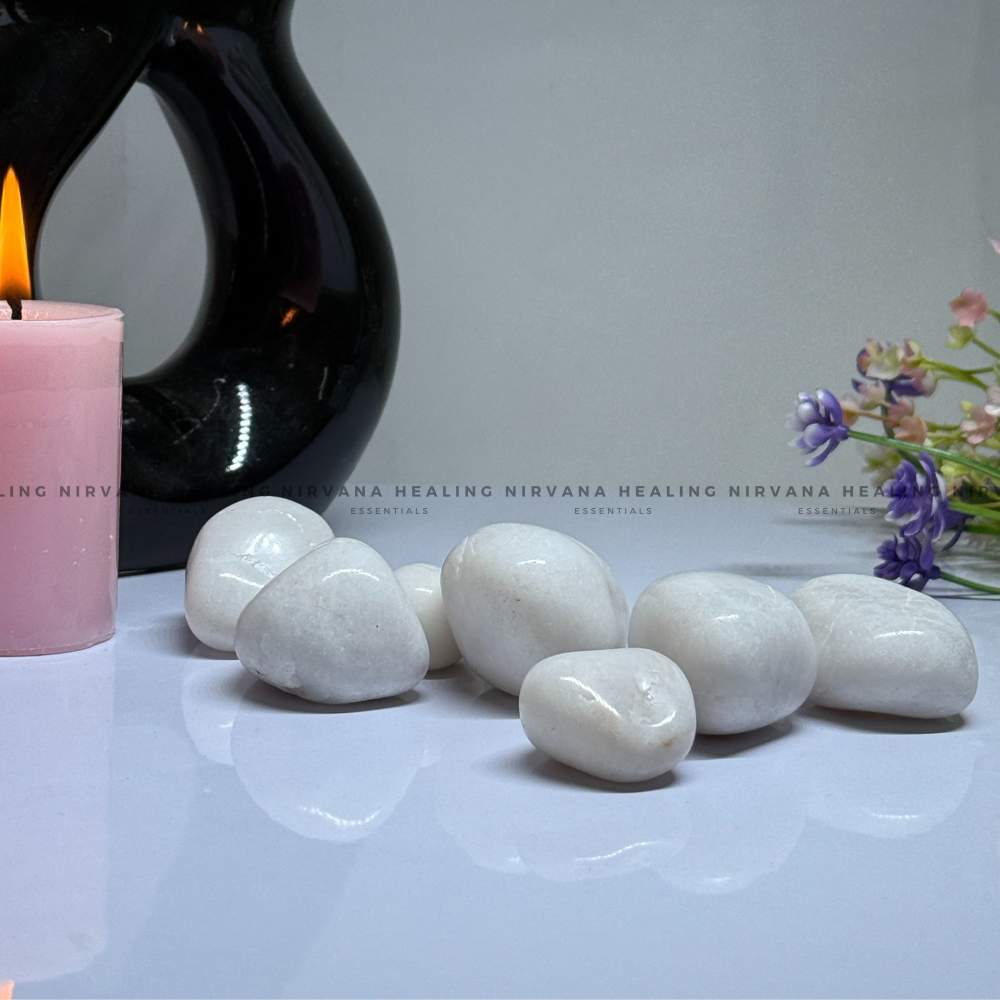 WHITE AGATE TUMBLE STONES (Calmness, Protection, Balance And Grace) - Image 5