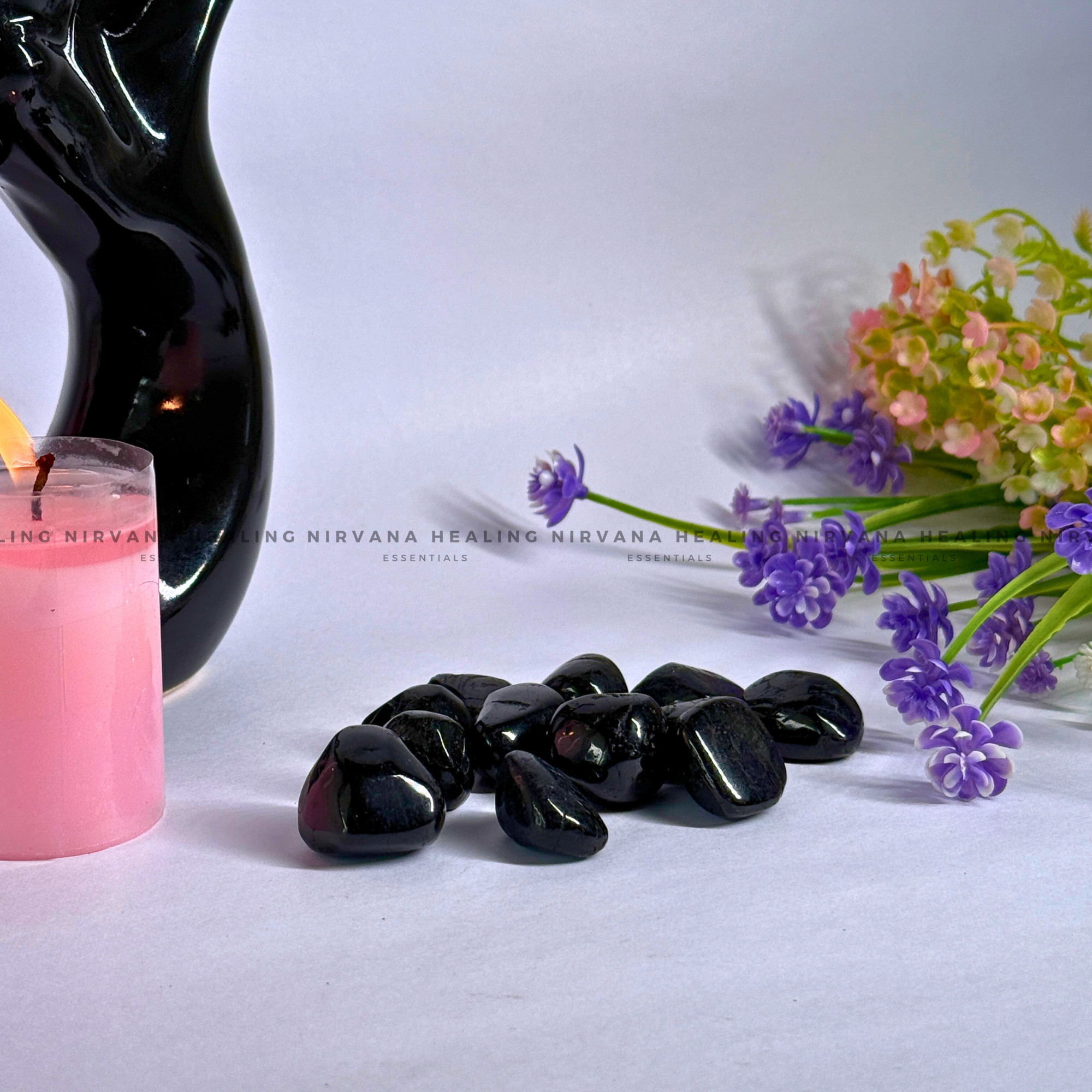 BLACK OBSIDIAN TUMBLE STONES
(Protection ,Truth, Deep And Healing). - Image 4
