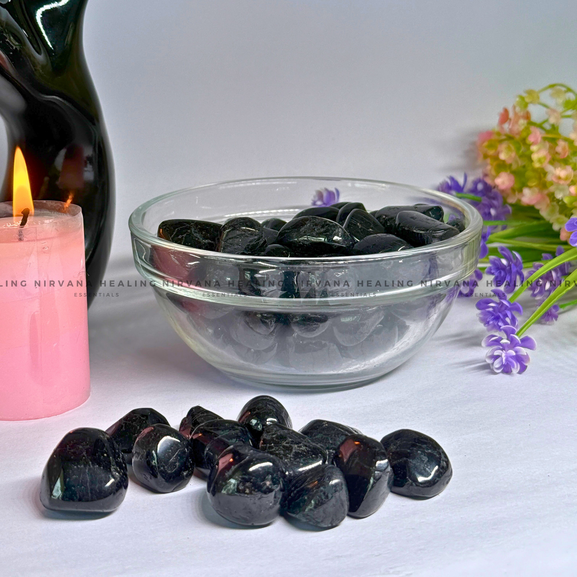 BLACK OBSIDIAN TUMBLE STONES
(Protection ,Truth, Deep And Healing). - Image 5