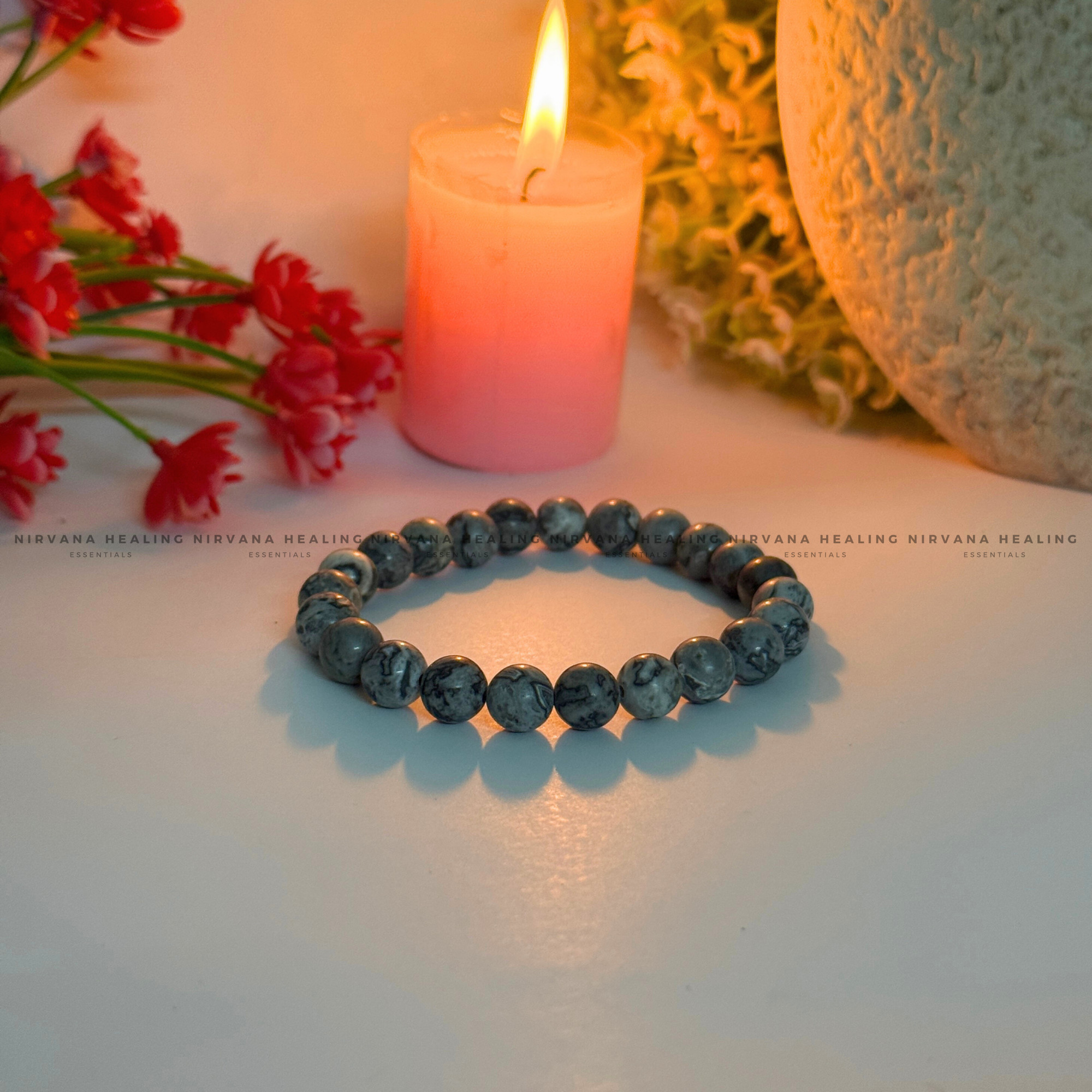 CATS EYE ROUND BEADED BRACELET (Intuition, Awareness And Protection) - Image 2