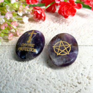 AMETHYST NATURAL PROTECTION ZIBU COIN (Meditation, Stress Reduction, Intuition And Manifestation)