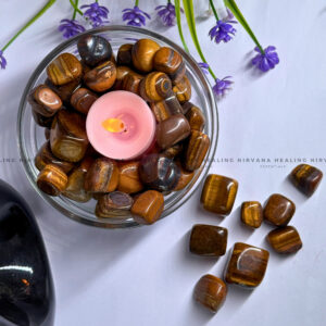 TIGER EYE TUMBLE STONES
(Bold, Courage, Willpower And Strength).