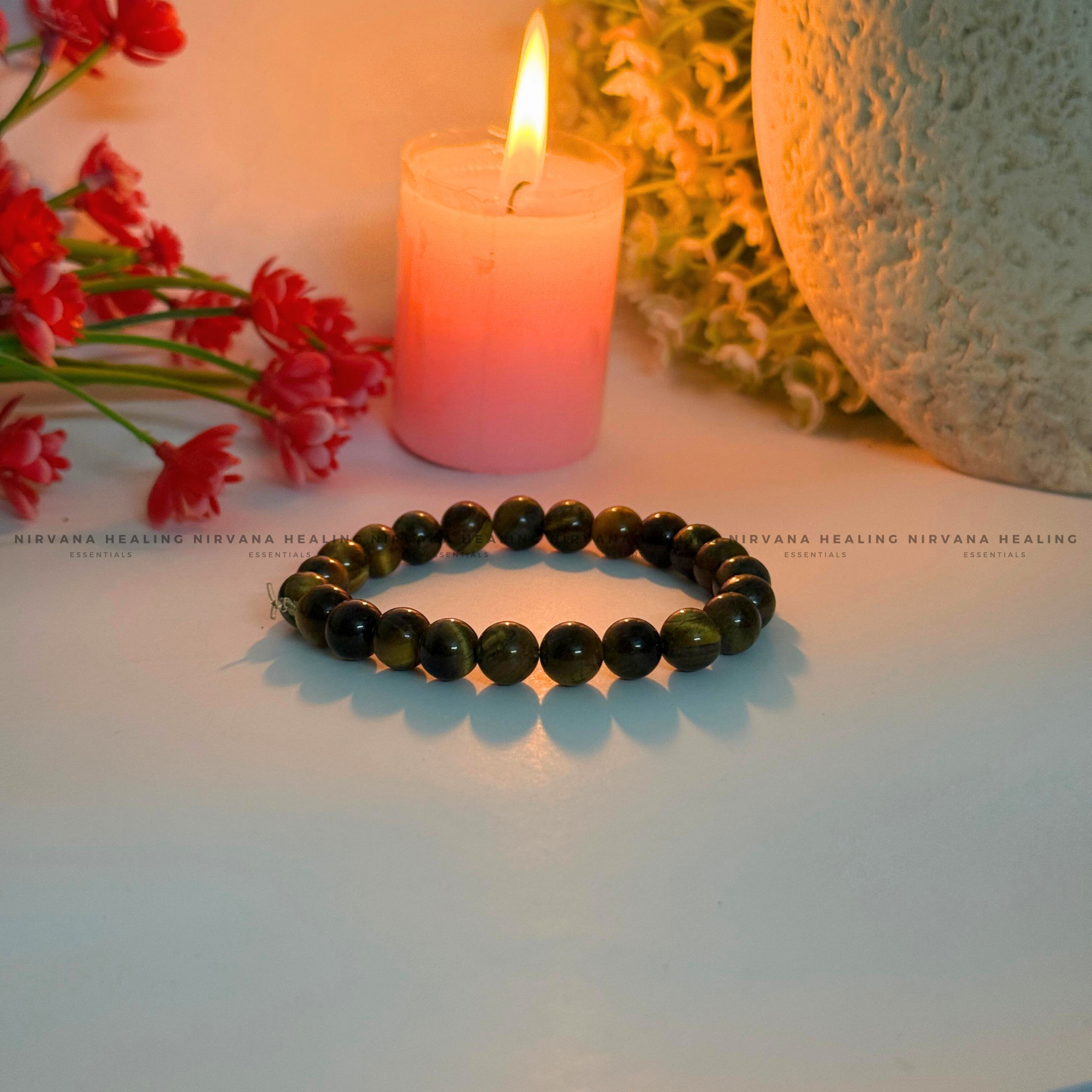 TIGER EYE ROUND BEADED BRACELET
(Bold, Courage, Willpower And Strength). - Image 4