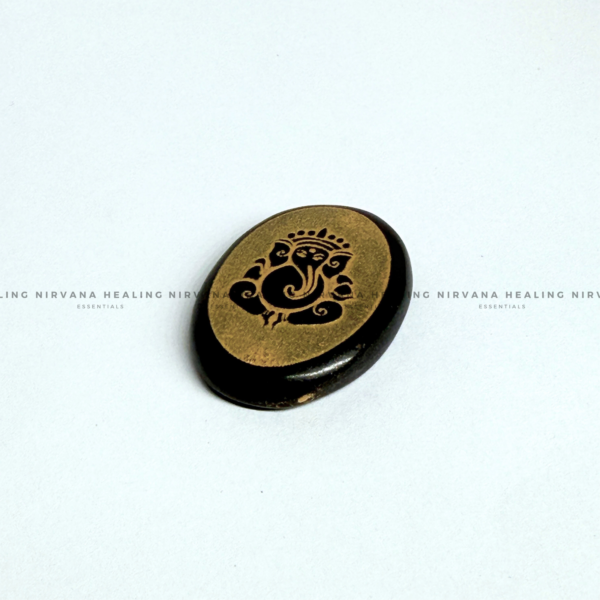 BLACK TOURMALINE GANESHA ZIBU COIN (Protection, Grounding, Shielding And Growth) - Image 3