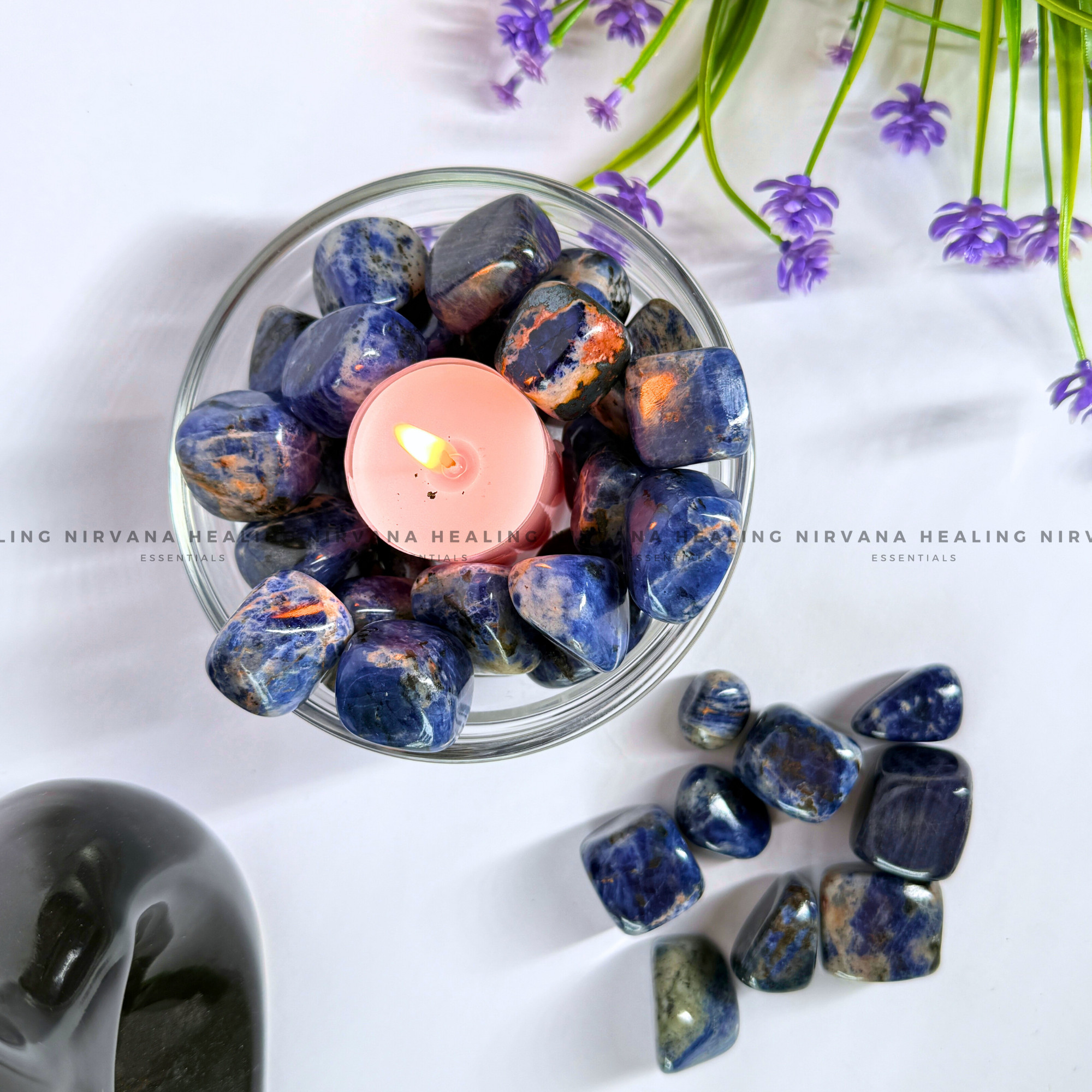 SODALITE TUMBLE HEALING STONE (Sodalite Creativity, Expression, Logic And Communication) - Image 3