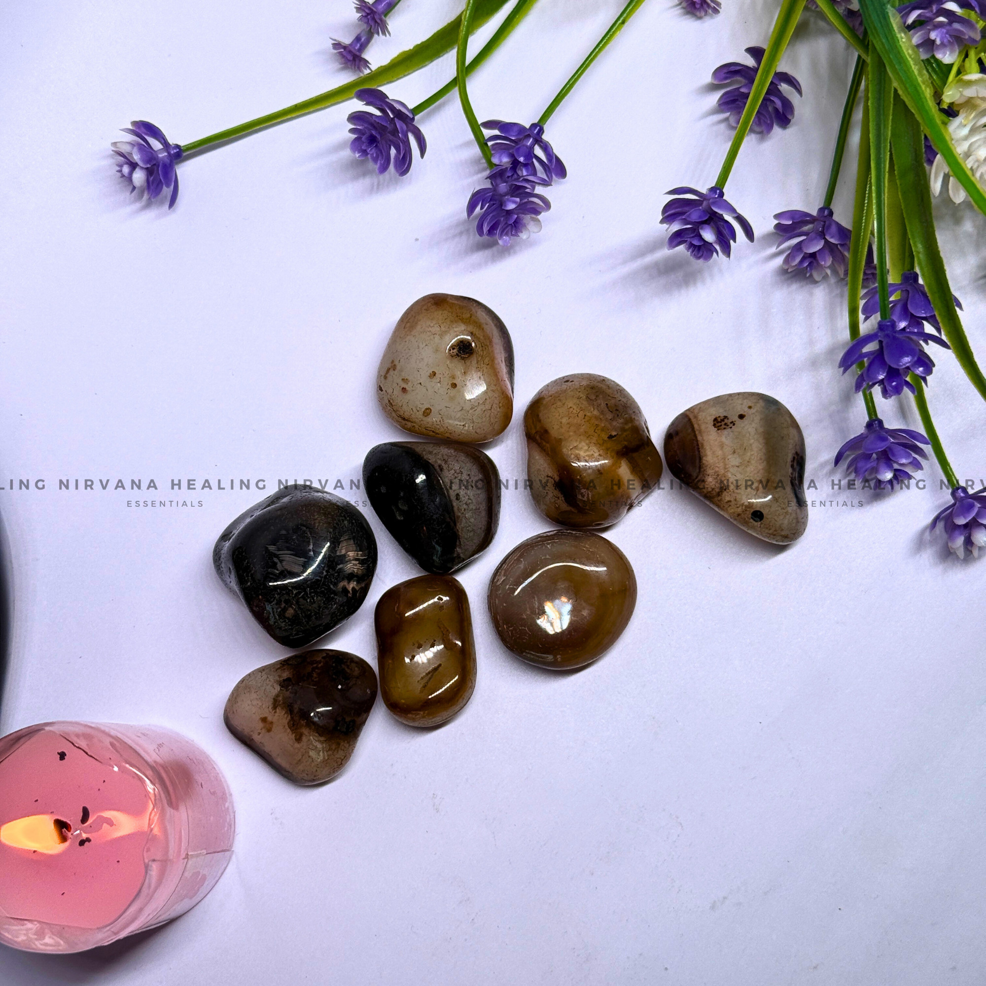 BROWN HAKIK SULEMANI TUMBLE STONES (Evil Eye Protection, Grounding And Energy Shielding). - Image 3