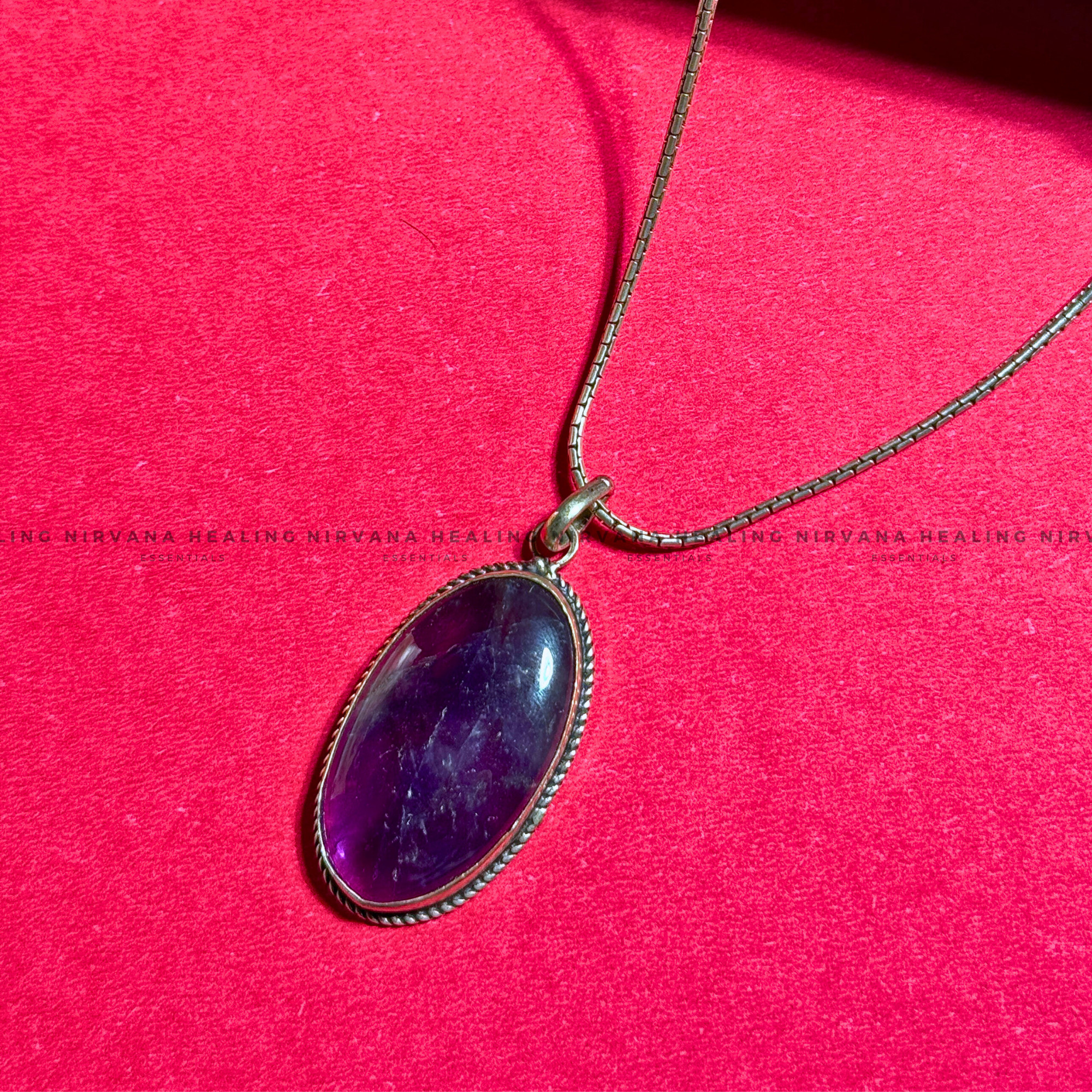 AMETHYST OVAL SHAPED PENDANT (Meditation, Stress Reduction, Intuition And Manifestation)
- Image 5