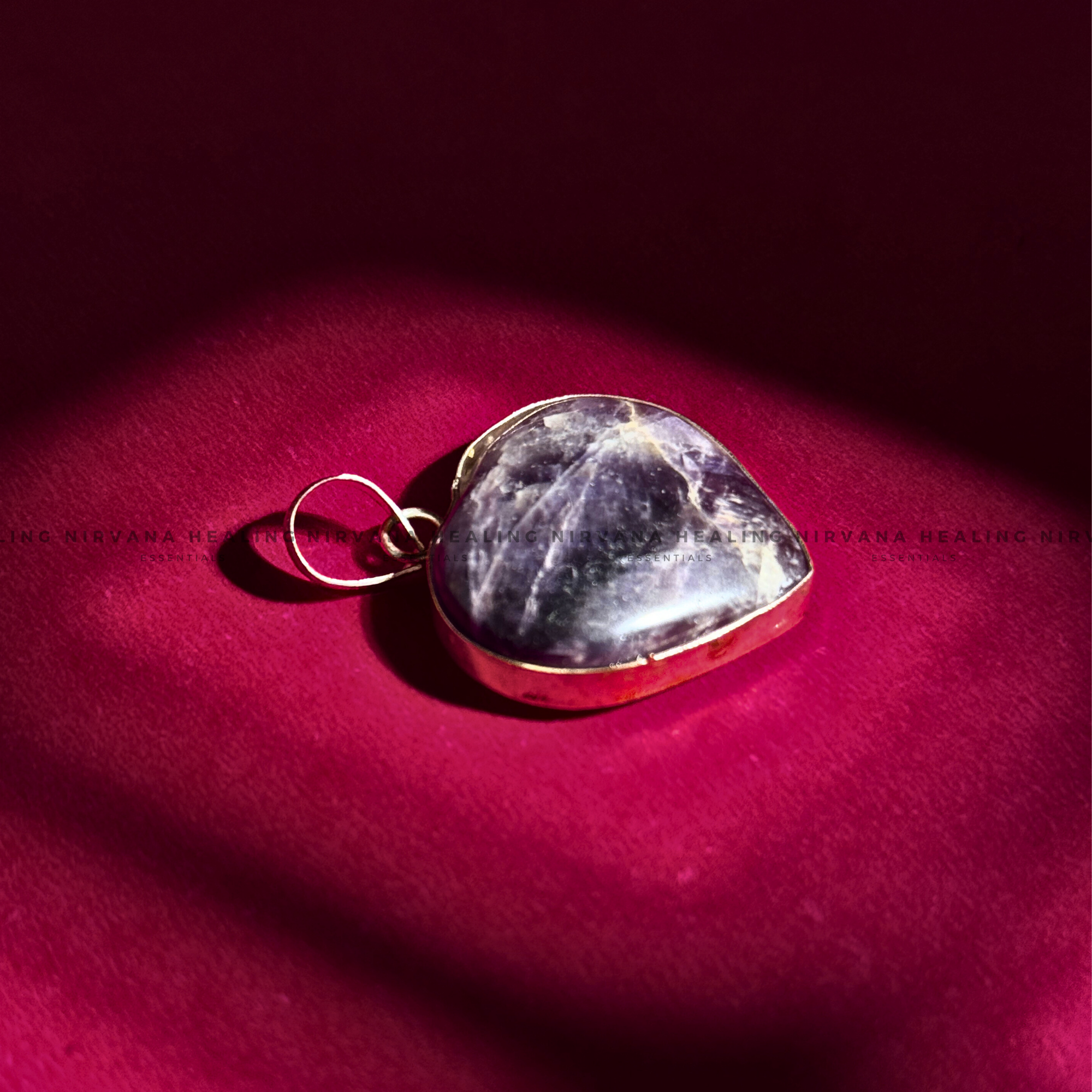 AMETHYST HEART SHAPED PENDANT (Meditation, Stress Reduction, Intuition And Manifestation) - Image 5