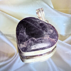 AMETHYST HEART SHAPED PENDANT (Meditation, Stress Reduction, Intuition And Manifestation)